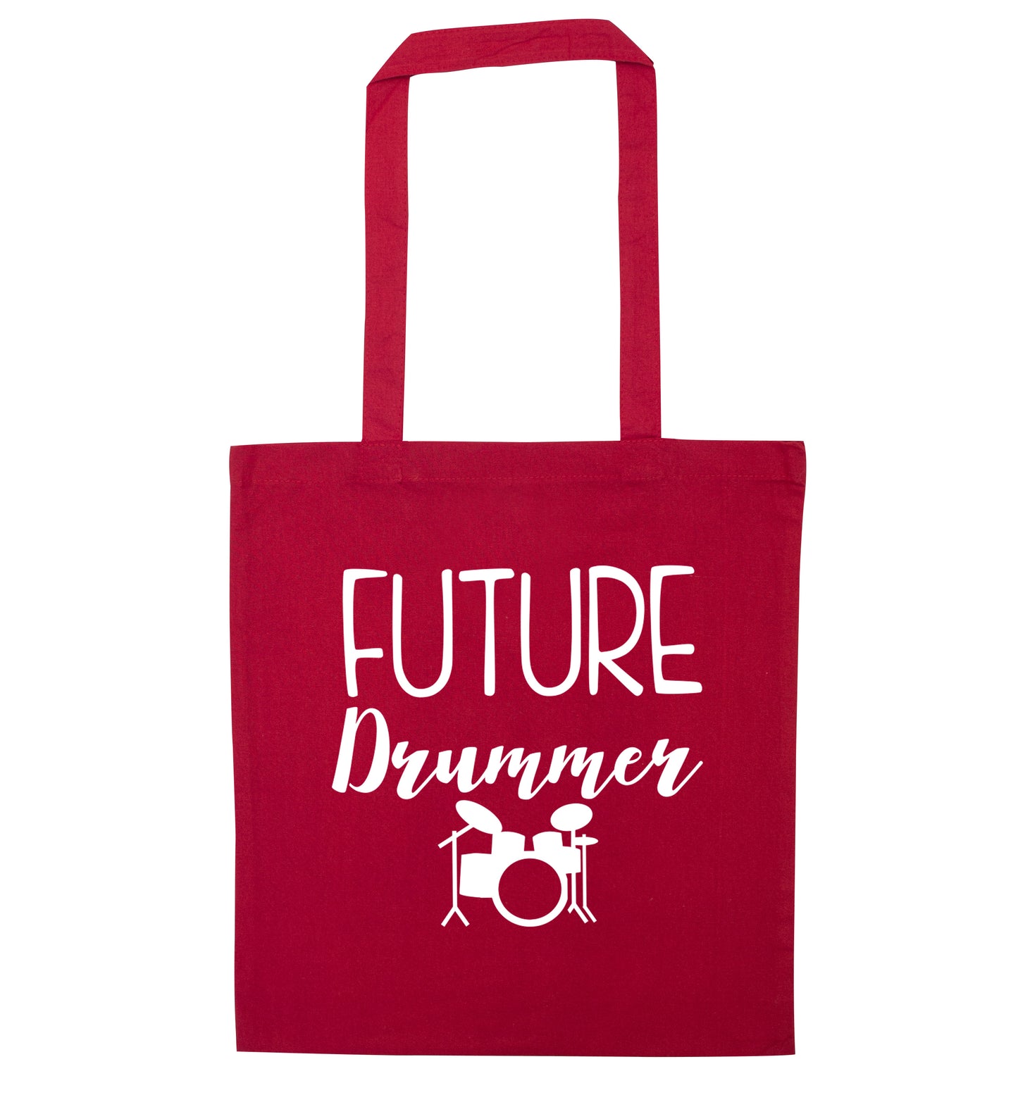 Future drummer red tote bag