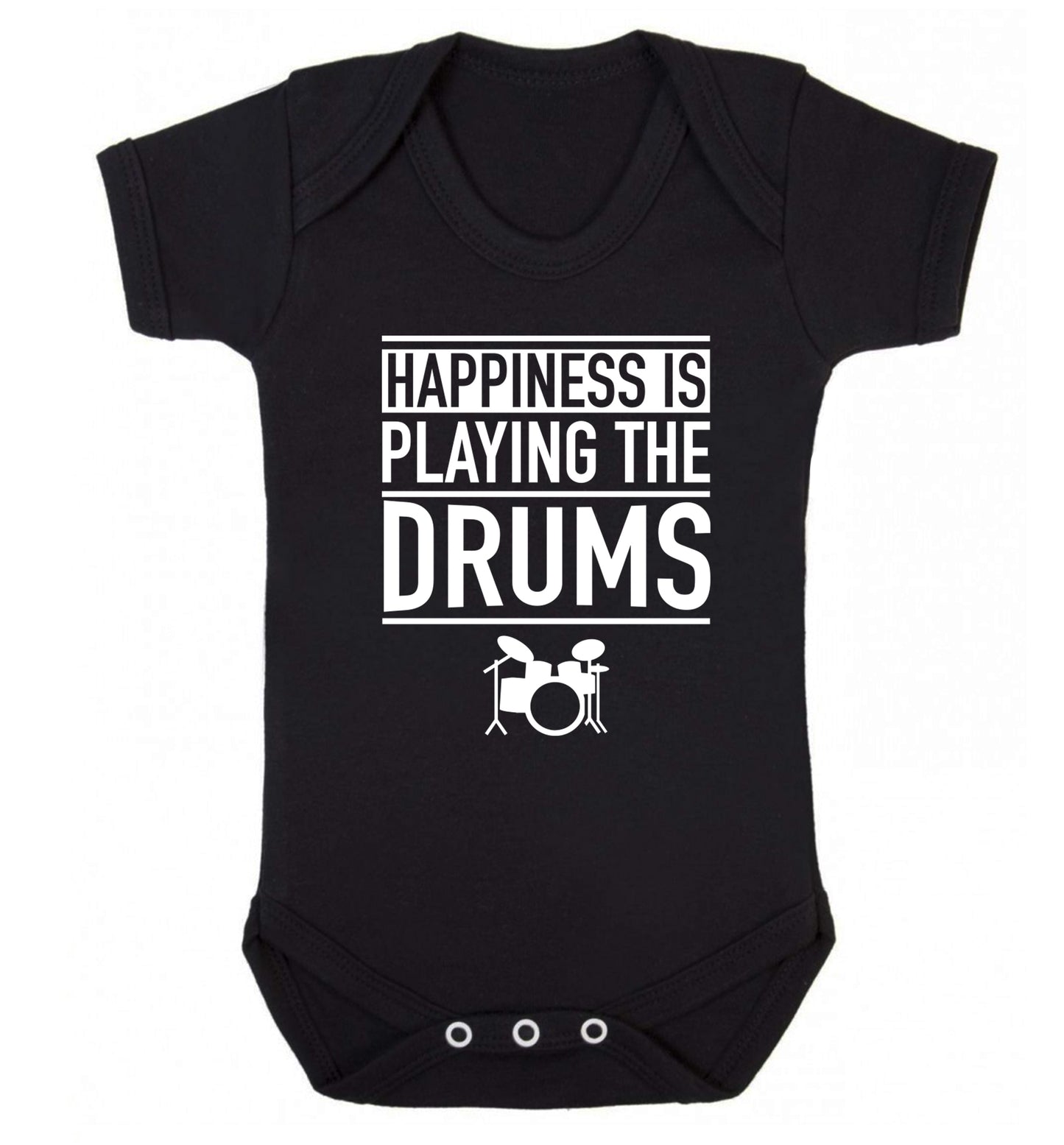 Happiness is playing the drums Baby Vest black 18-24 months