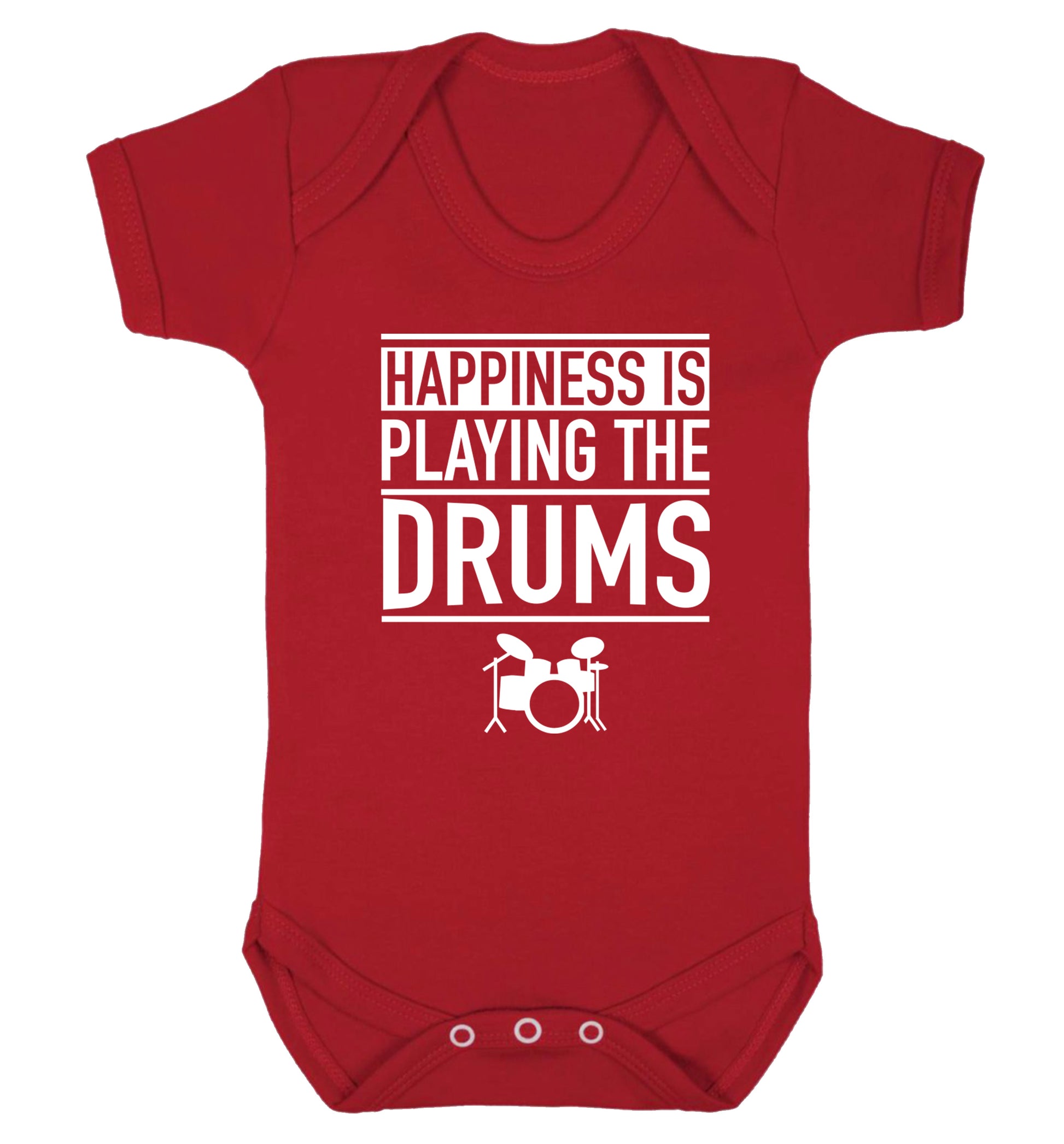 Happiness is playing the drums Baby Vest red 18-24 months
