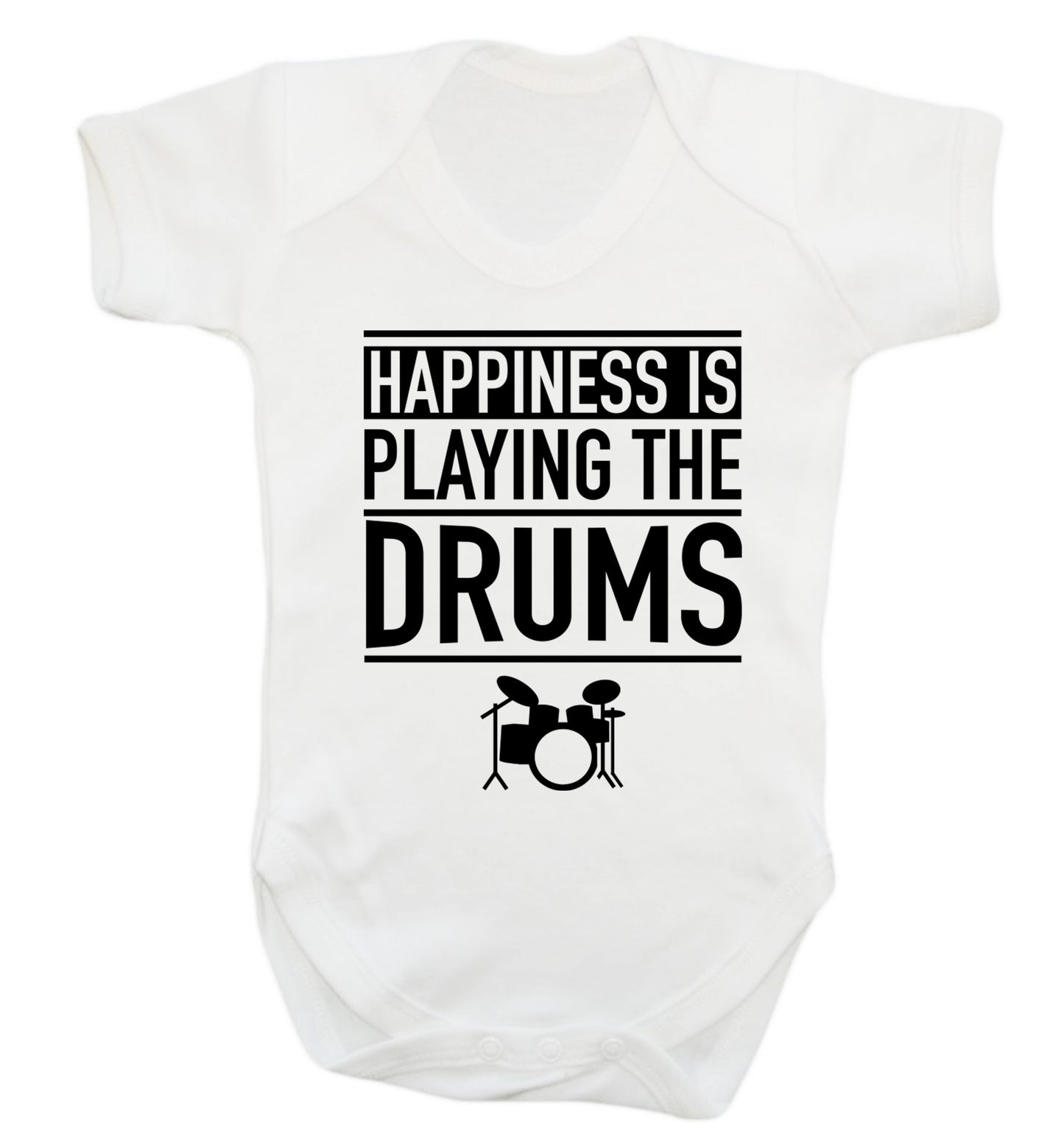 Happiness is playing the drums Baby Vest white 18-24 months