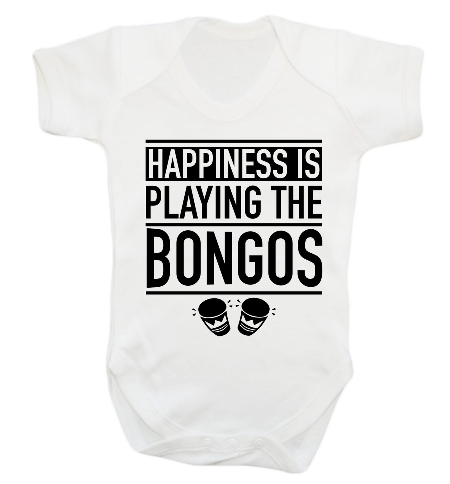Happiness is playing the bongos Baby Vest white 18-24 months