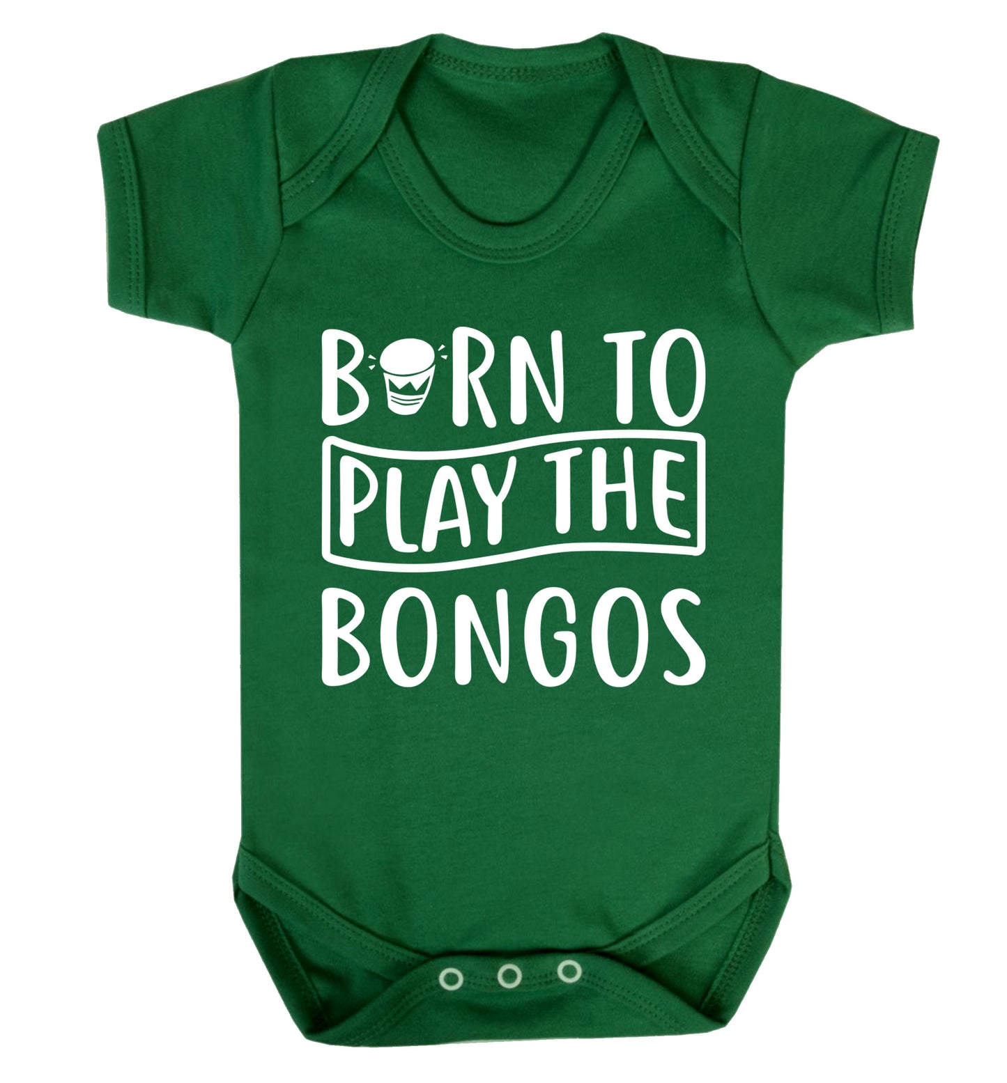Born to play the bongos Baby Vest green 18-24 months