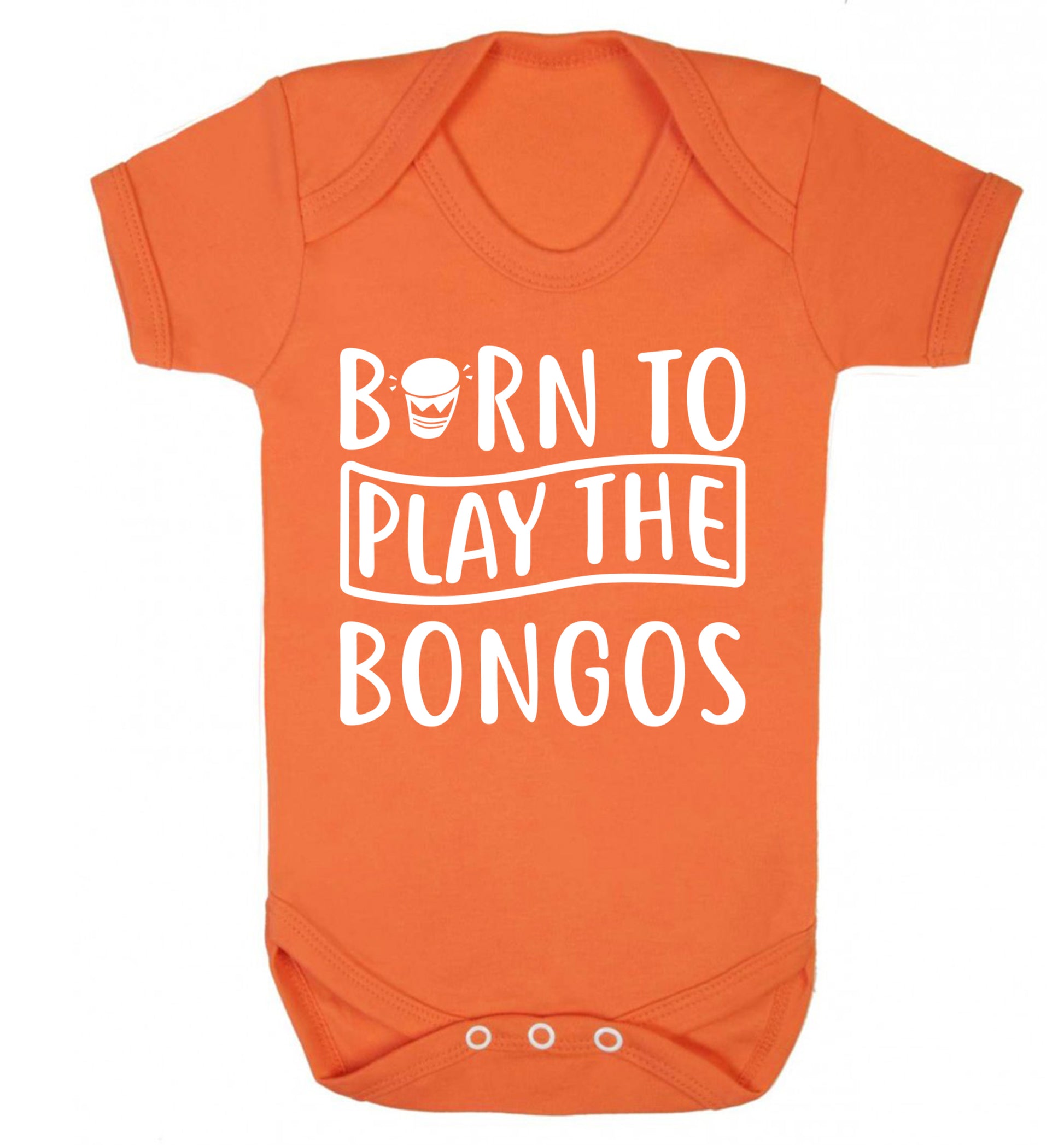 Born to play the bongos Baby Vest orange 18-24 months
