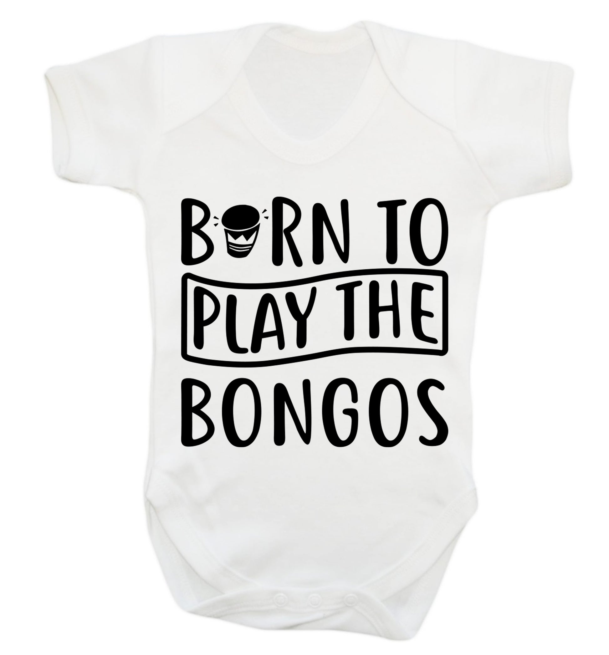 Born to play the bongos Baby Vest white 18-24 months