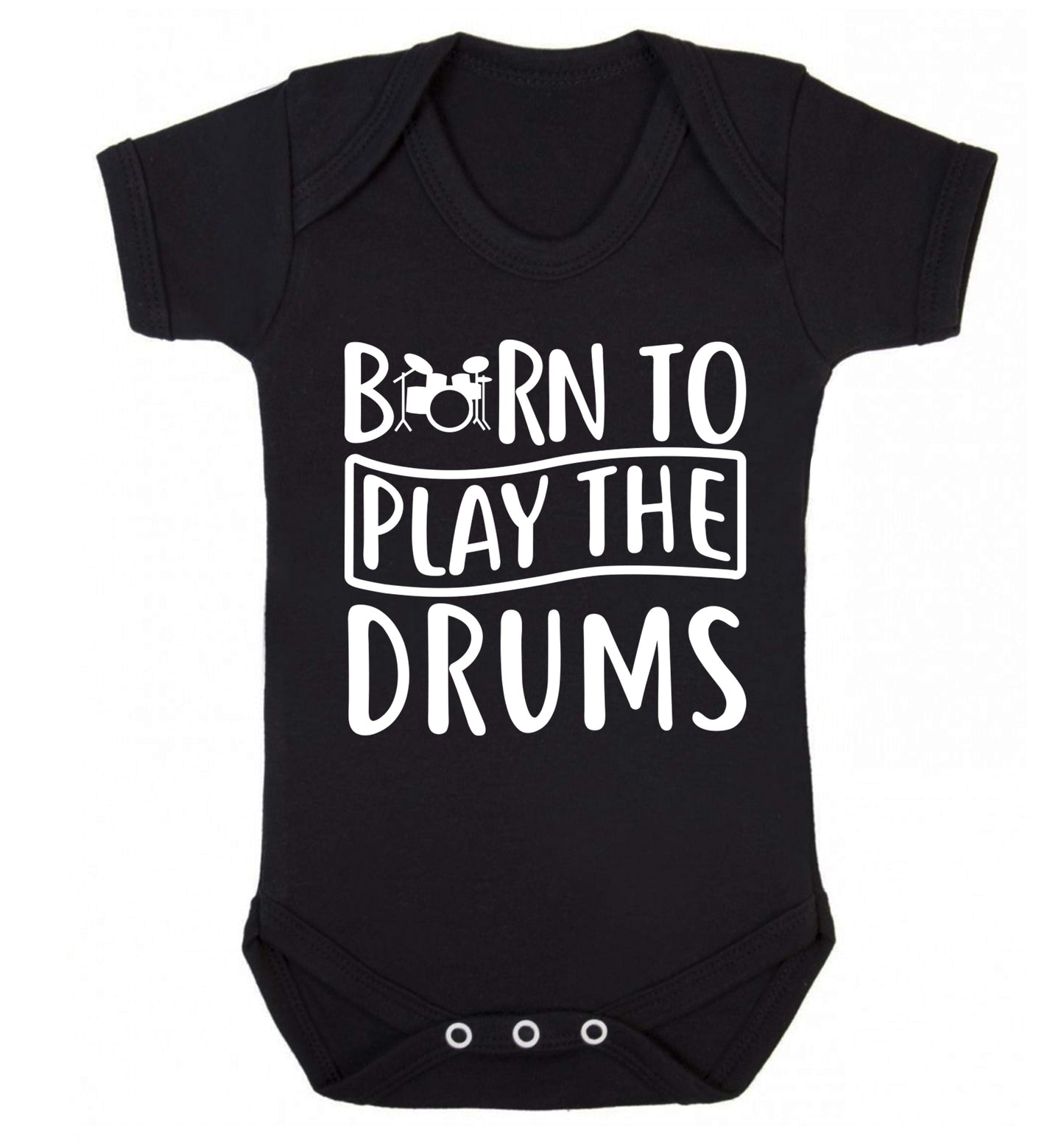 Born to play the drums Baby Vest black 18-24 months