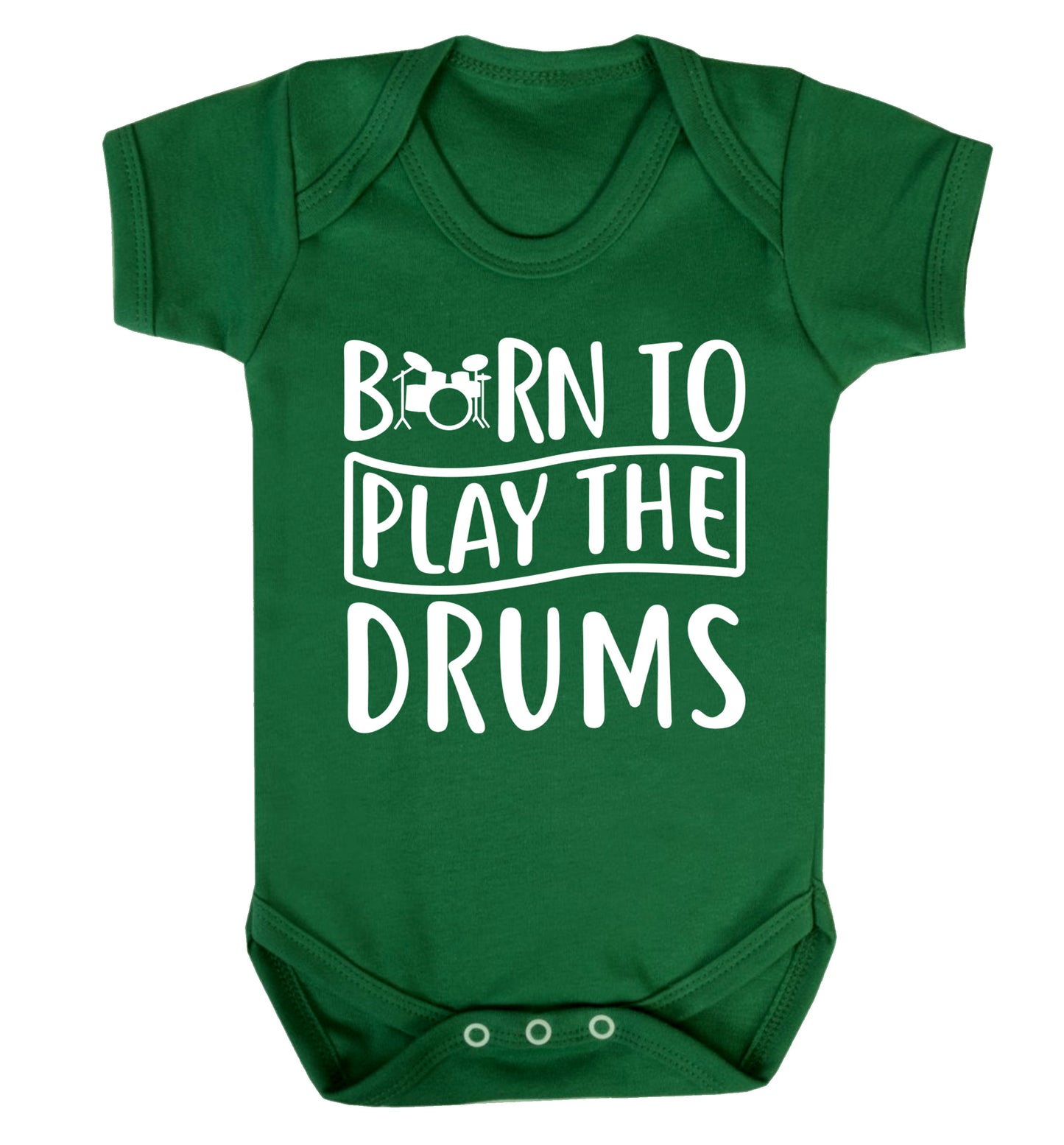 Born to play the drums Baby Vest green 18-24 months