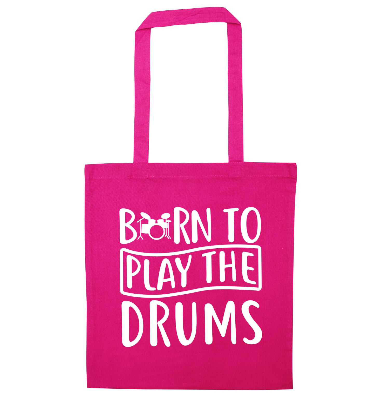 Born to play the drums pink tote bag