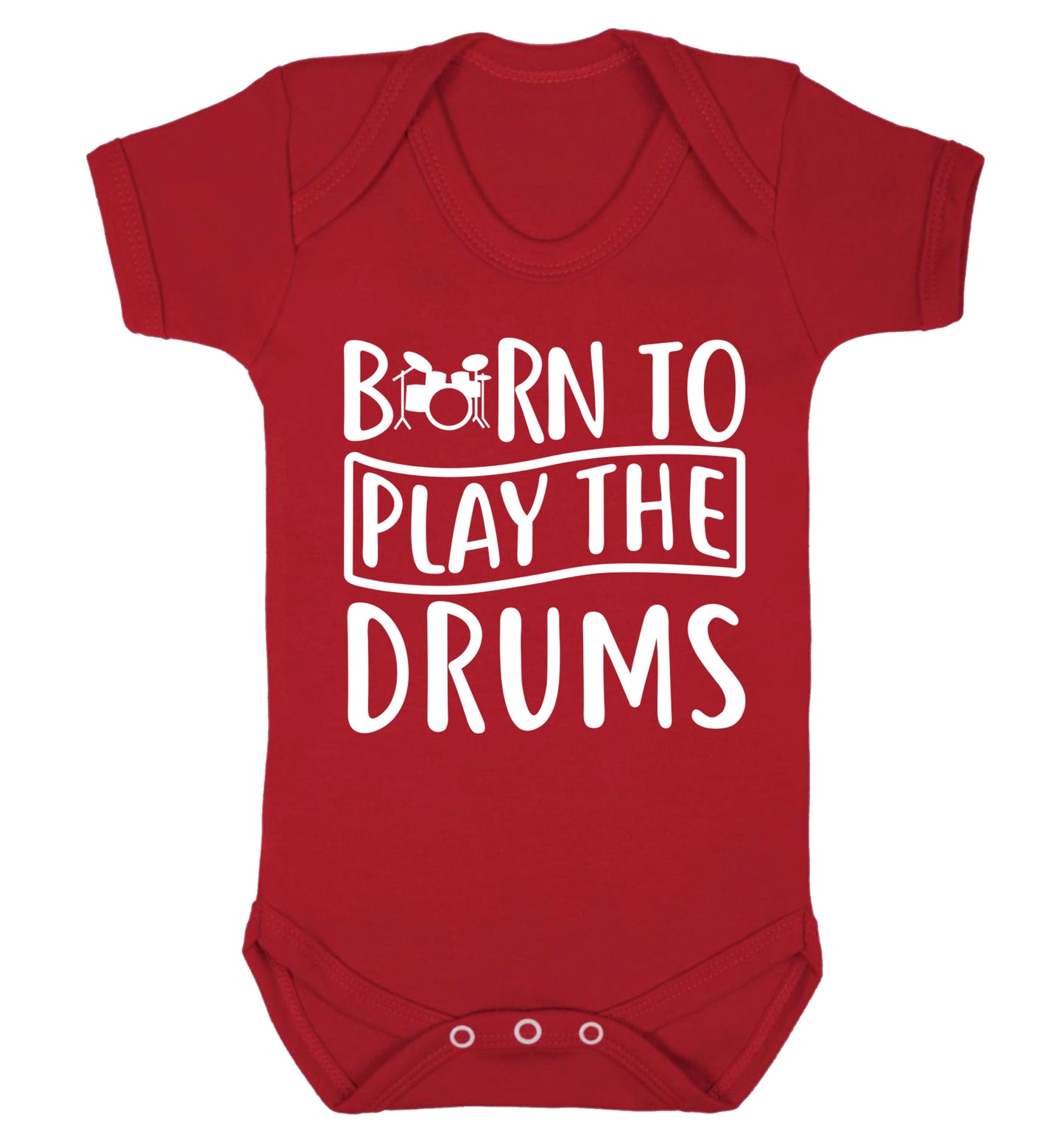 Born to play the drums Baby Vest red 18-24 months