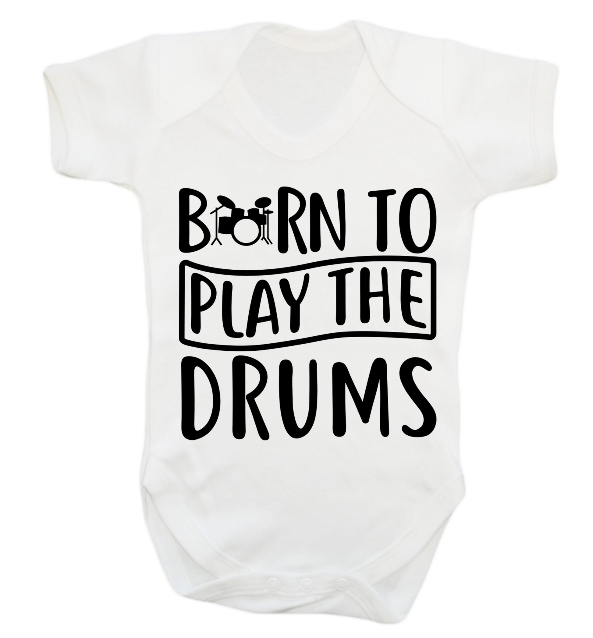Born to play the drums Baby Vest white 18-24 months