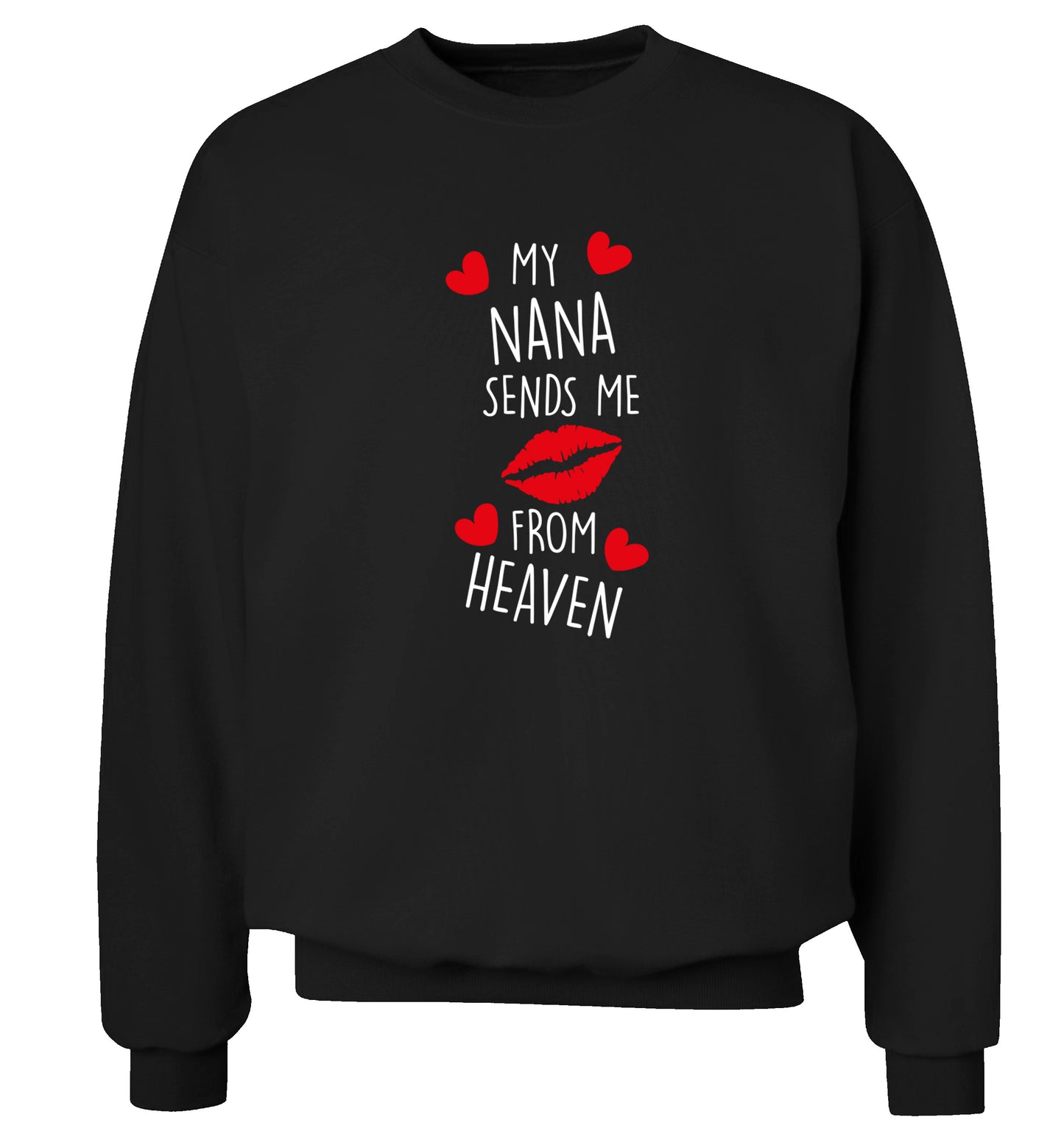 My nana sends me kisses from heaven Adult's unisex black Sweater 2XL