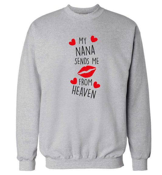 My nana sends me kisses from heaven Adult's unisex grey Sweater 2XL