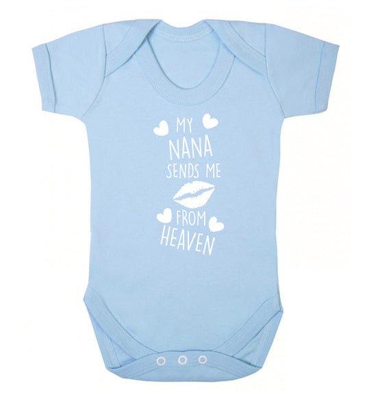 My nana sends me kisses from heaven Baby Vest pale blue 18-24 months