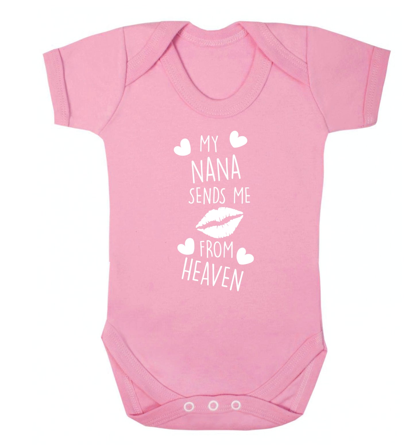 My nana sends me kisses from heaven Baby Vest pale pink 18-24 months