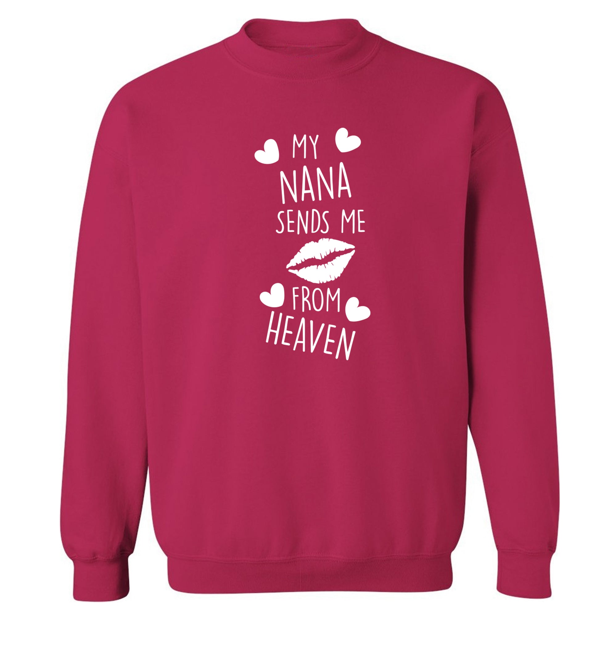 My nana sends me kisses from heaven Adult's unisex pink Sweater 2XL