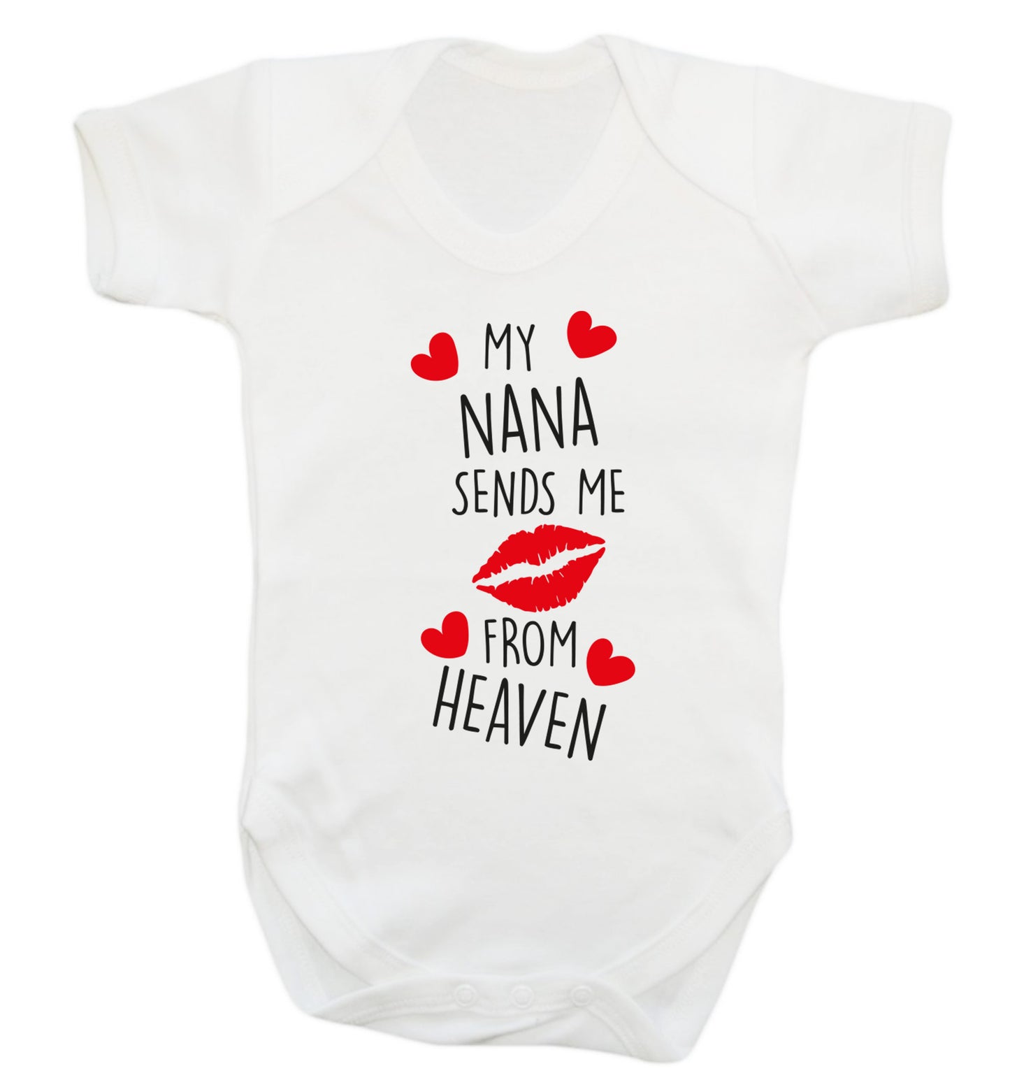 My nana sends me kisses from heaven Baby Vest white 18-24 months