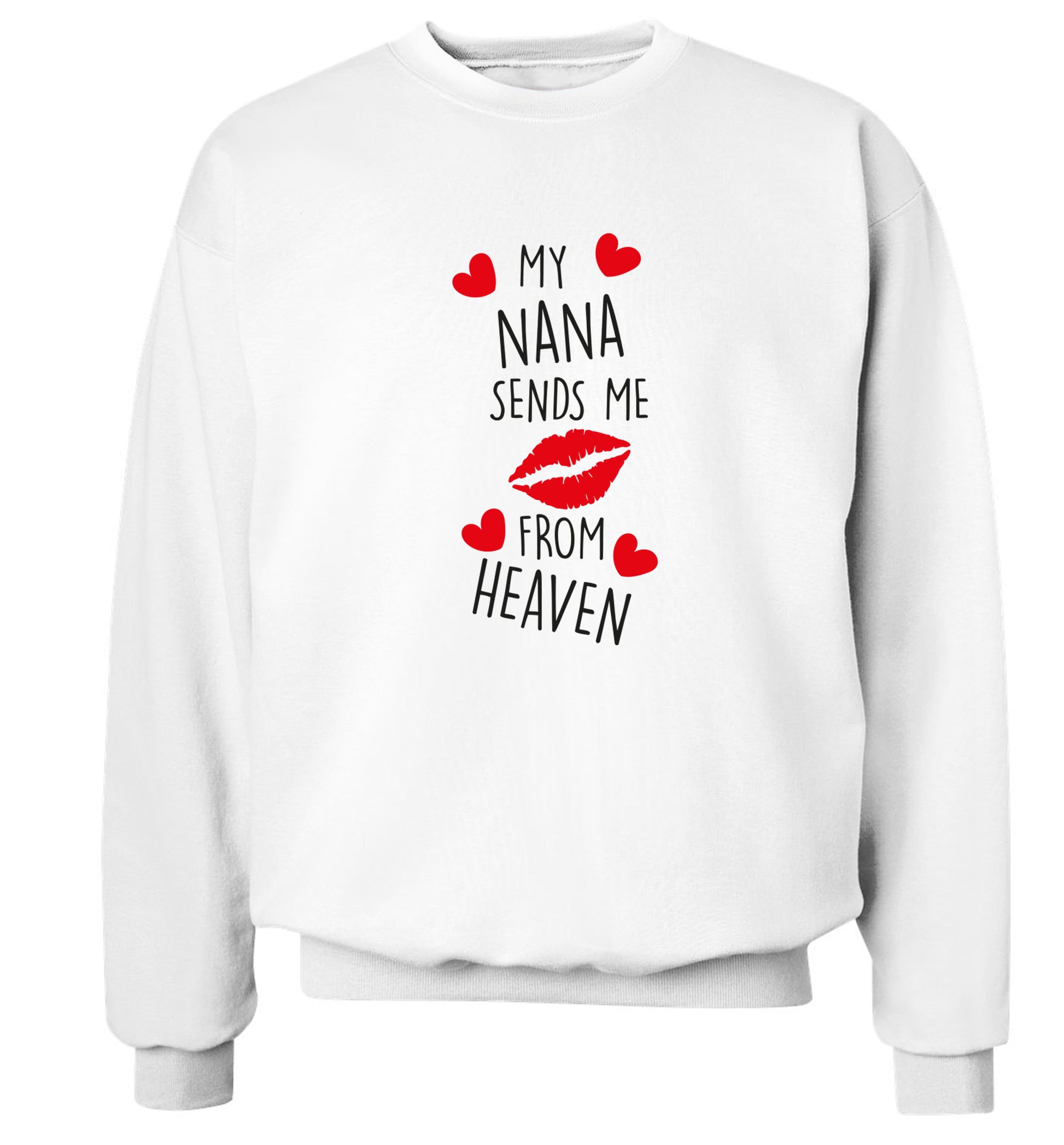 My nana sends me kisses from heaven Adult's unisex white Sweater 2XL
