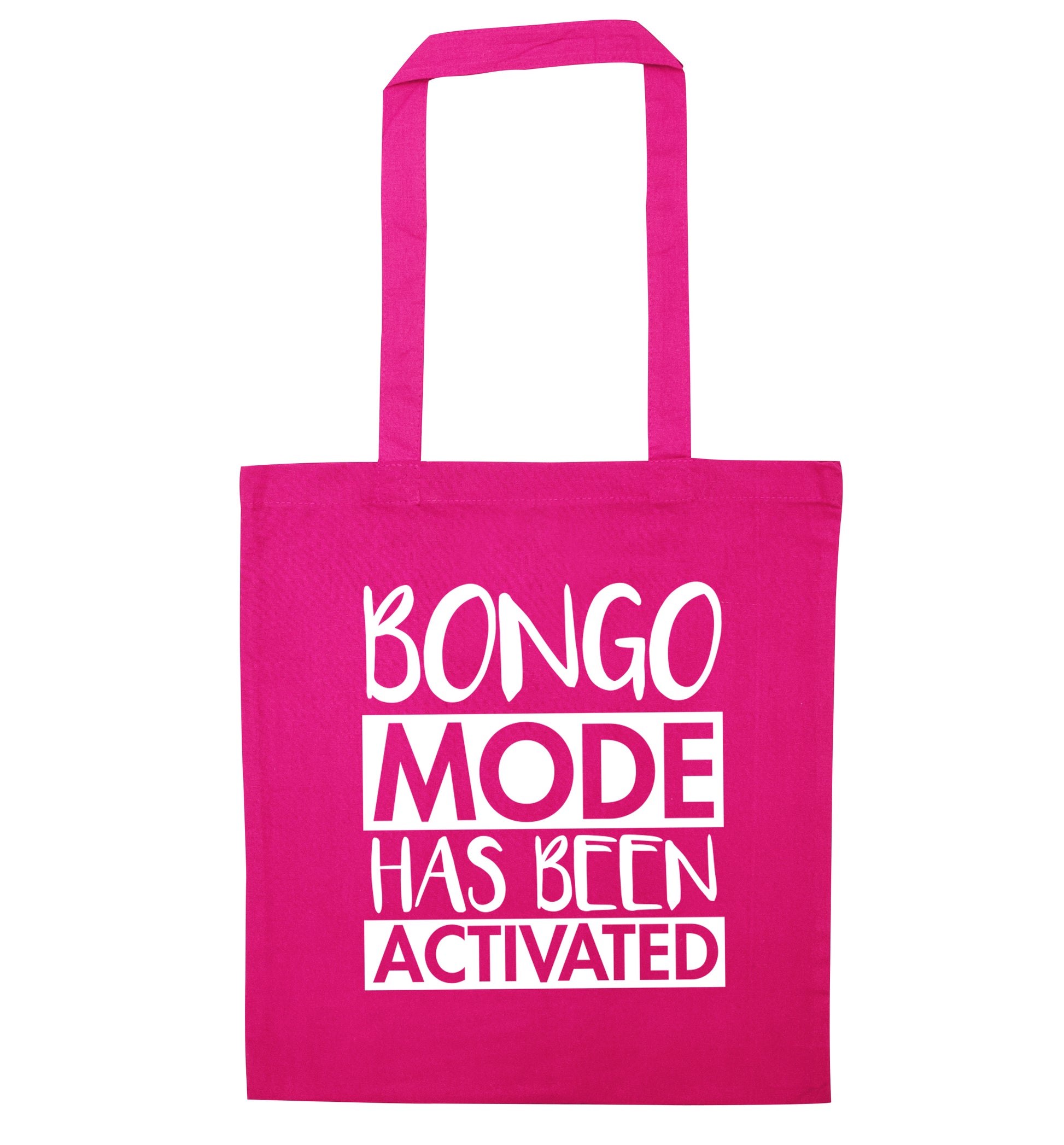 Bongo mode has been activated pink tote bag