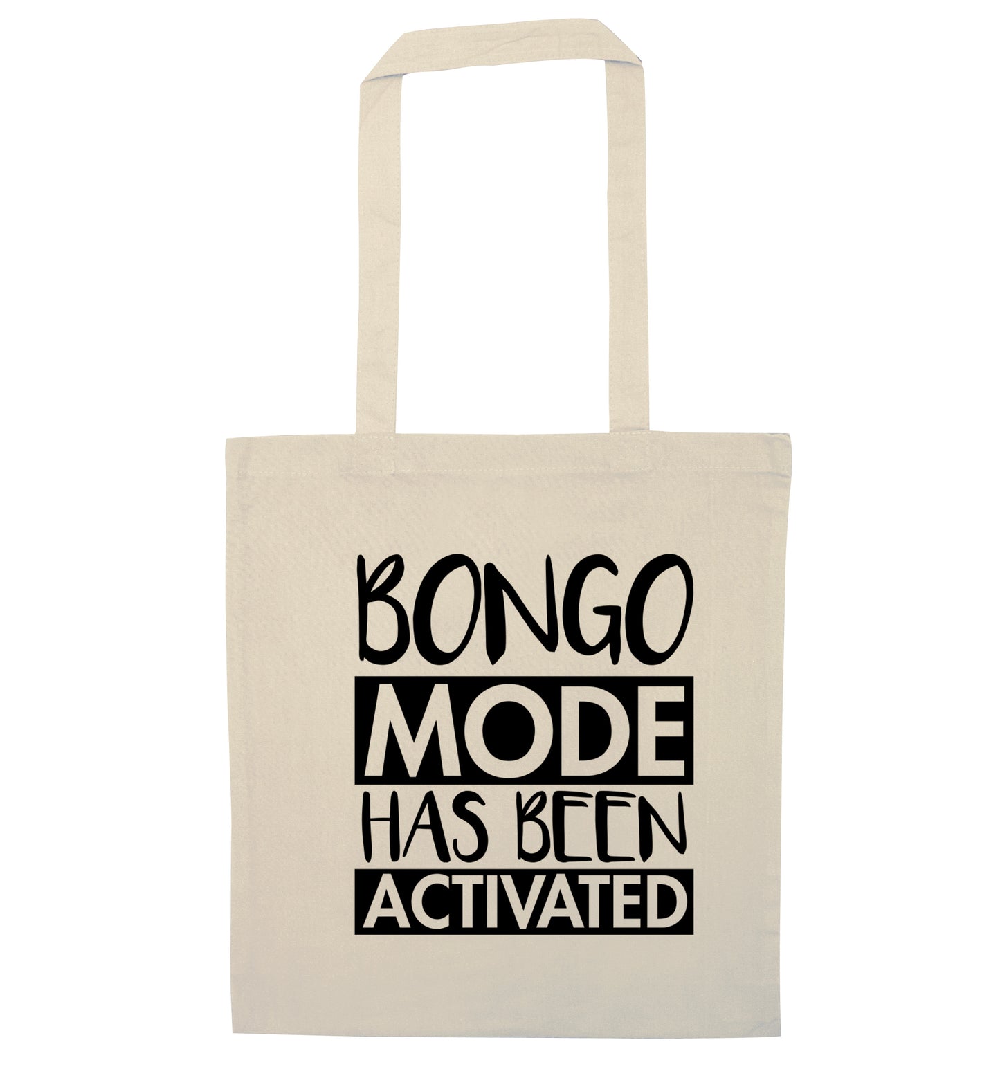 Bongo mode has been activated natural tote bag