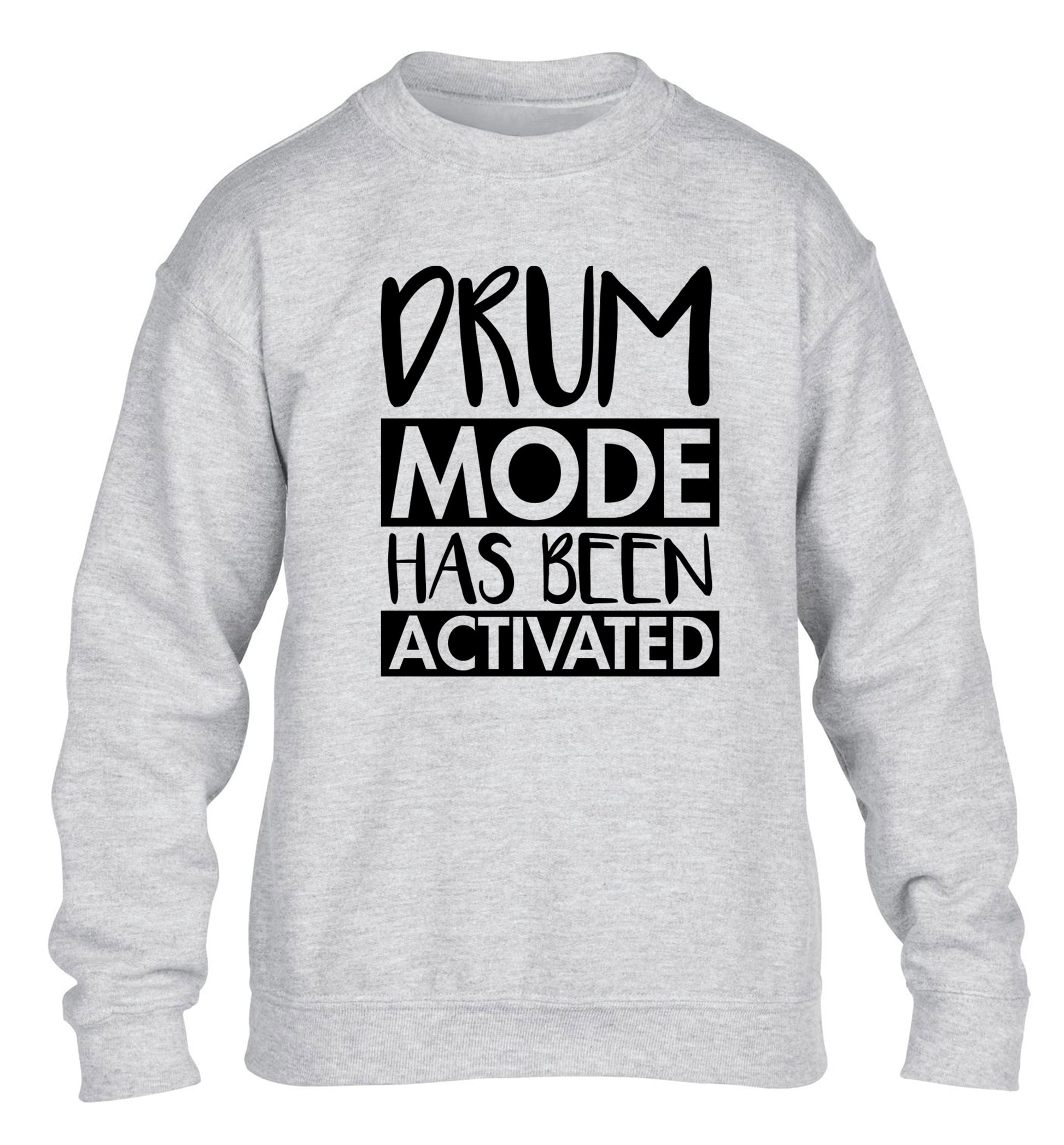 Drum mode activated children's grey sweater 12-14 Years