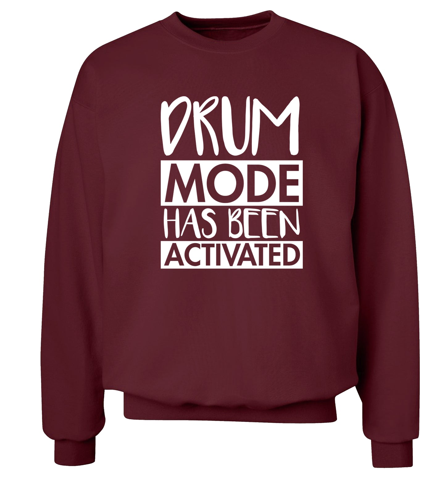 Drum mode activated Adult's unisexmaroon Sweater 2XL