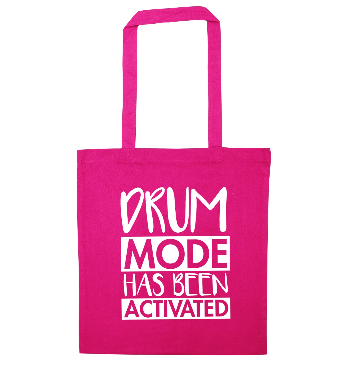 Drum mode activated pink tote bag