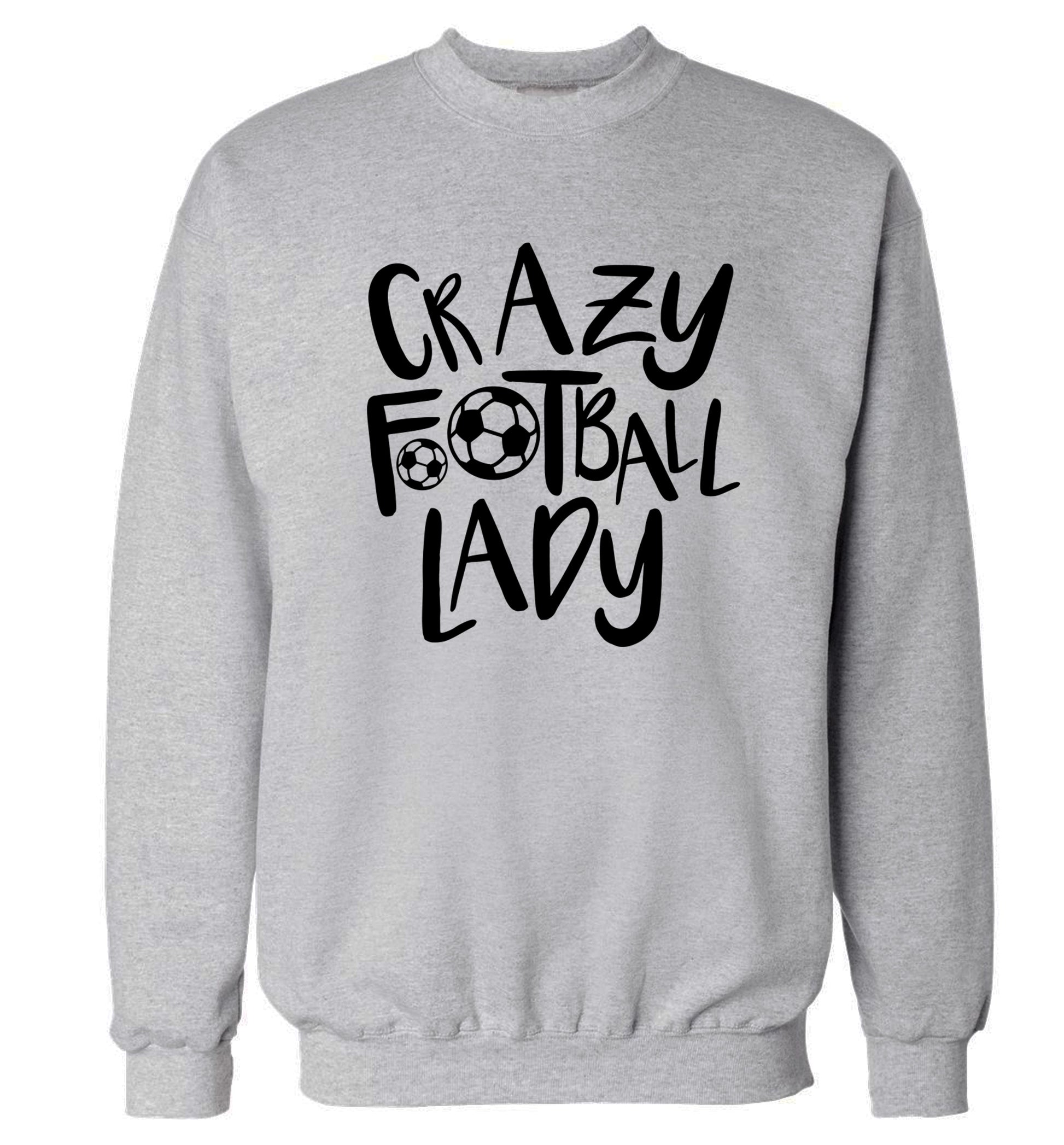 Crazy football lady Adult's unisexgrey Sweater 2XL