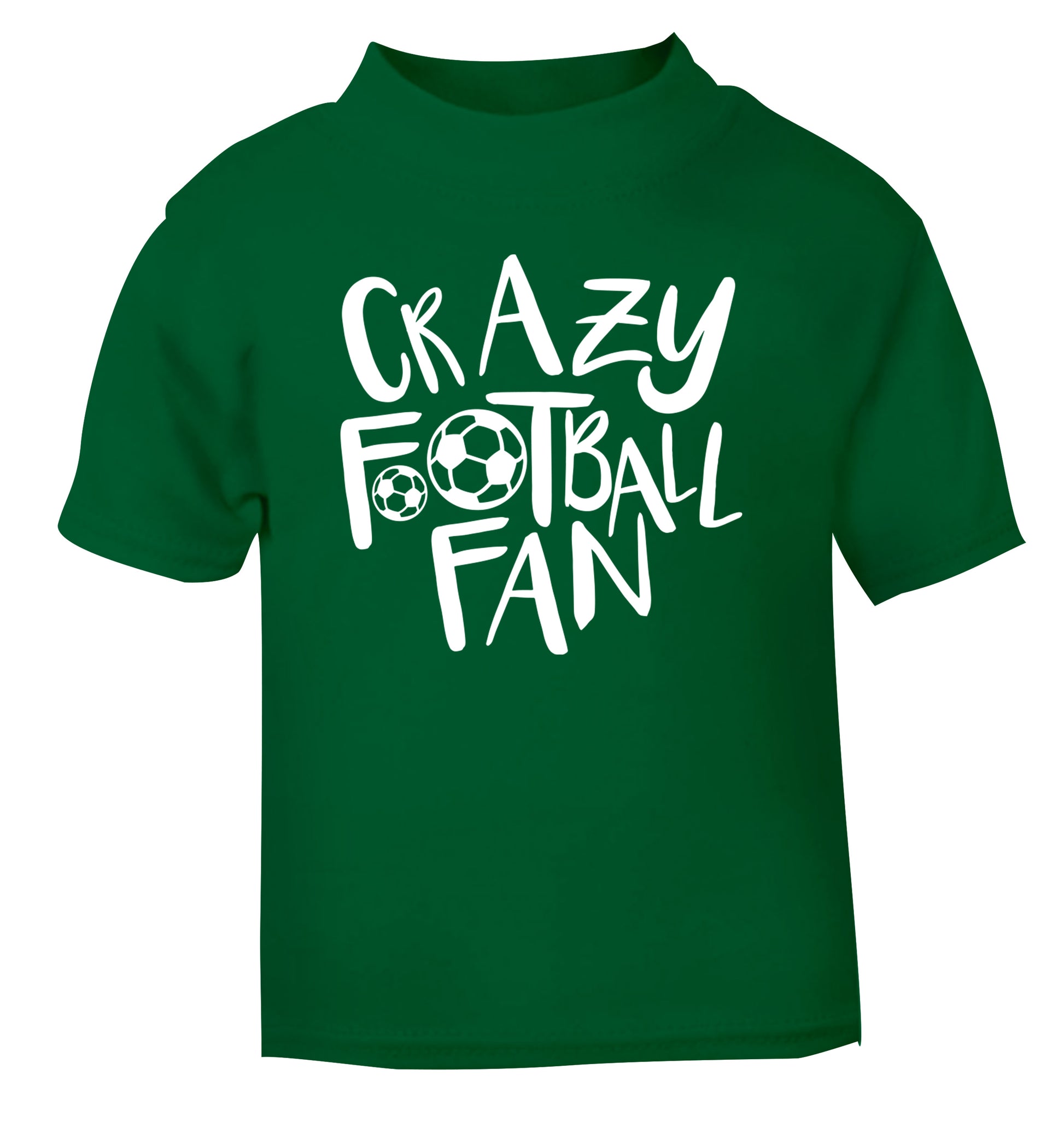 Crazy football fan green Baby Toddler Tshirt 2 Years