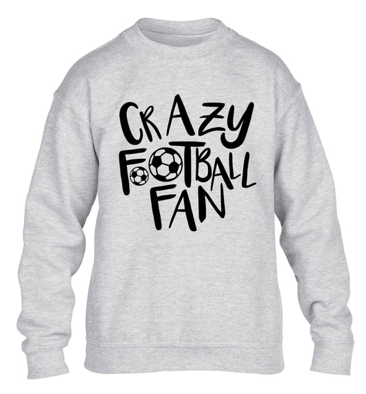 Crazy football fan children's grey sweater 12-14 Years