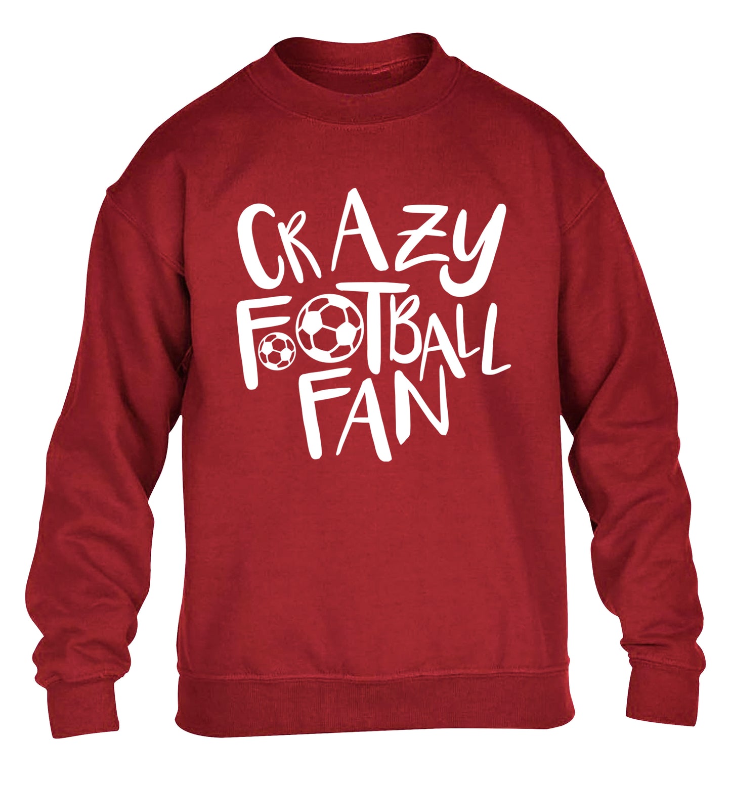 Crazy football fan children's grey sweater 12-14 Years