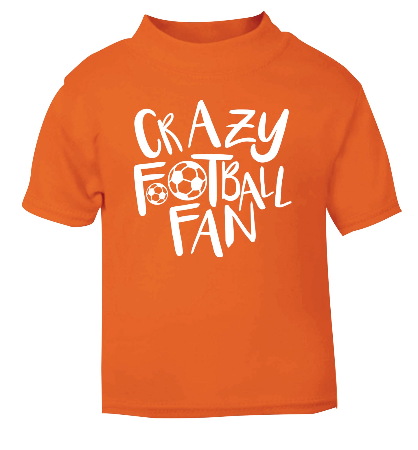 Crazy football fan orange Baby Toddler Tshirt 2 Years