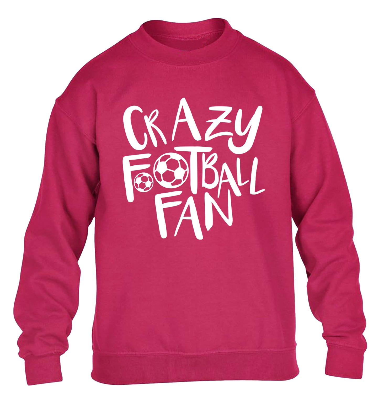 Crazy football fan children's pink sweater 12-14 Years