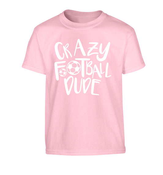 Crazy football dude Children's light pink Tshirt 12-14 Years