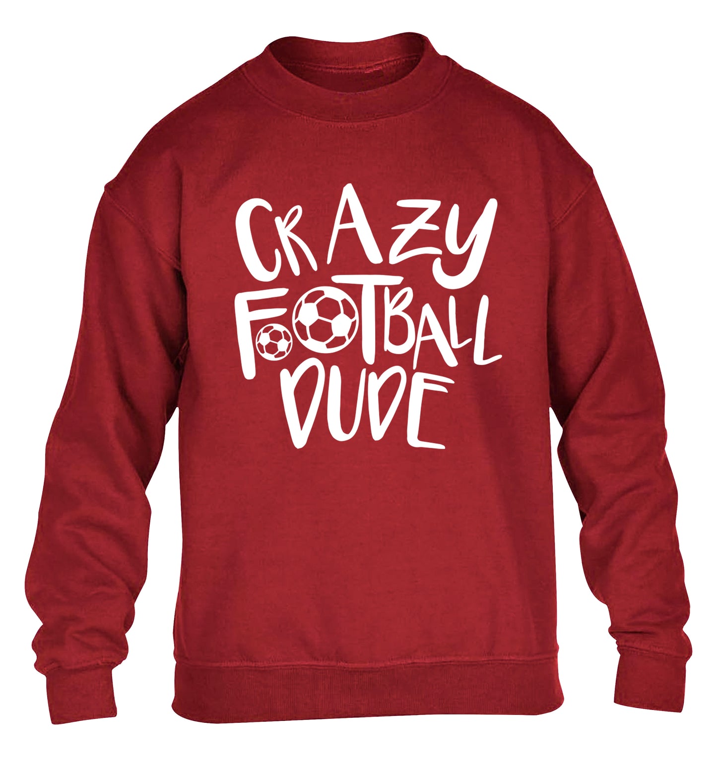 Crazy football dude children's grey sweater 12-14 Years