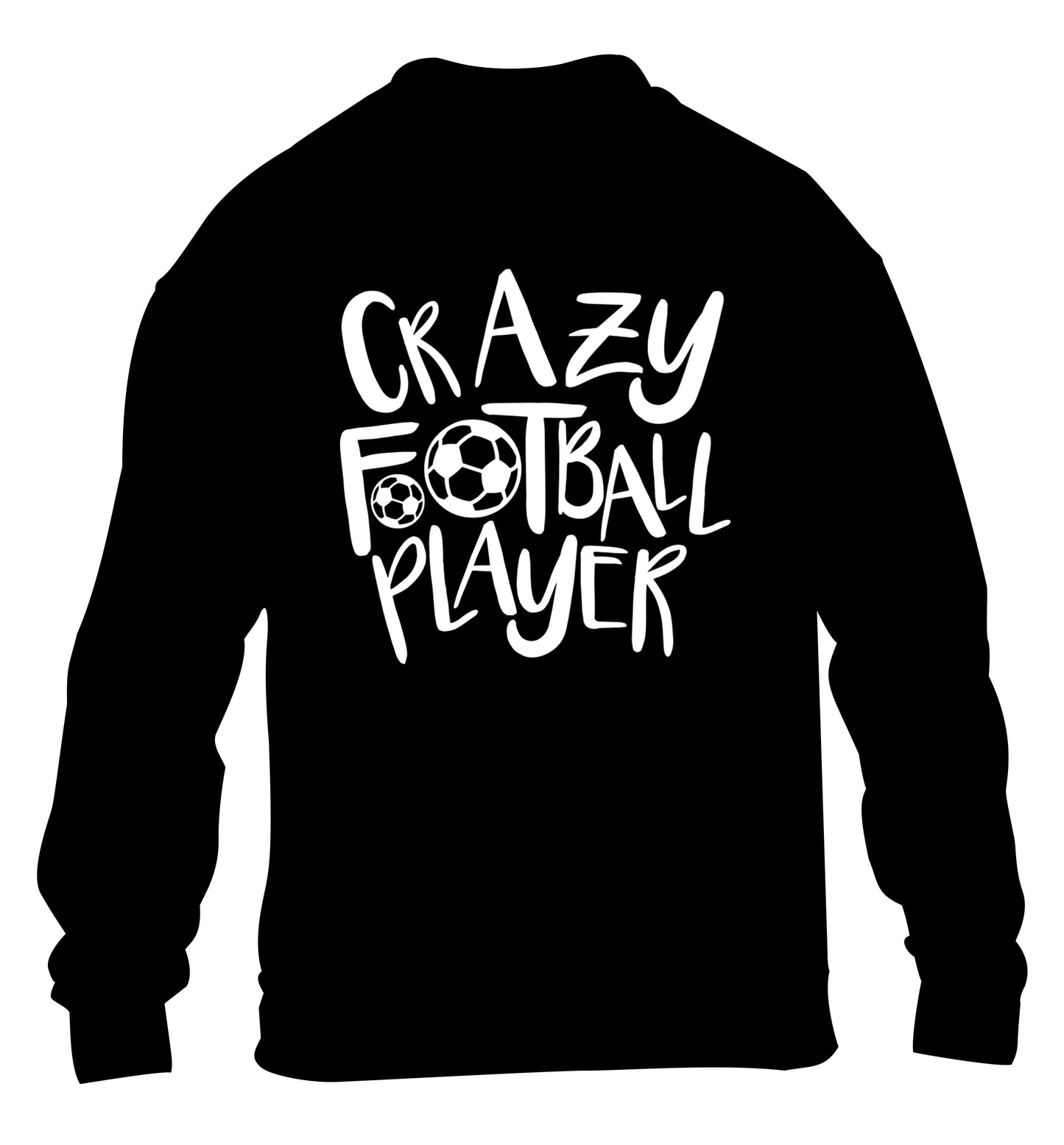 Crazy football player children's black sweater 12-14 Years