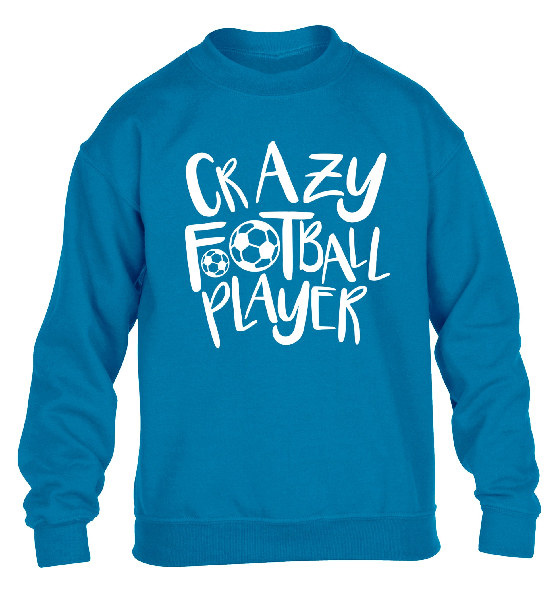 Crazy football player children's blue sweater 12-14 Years