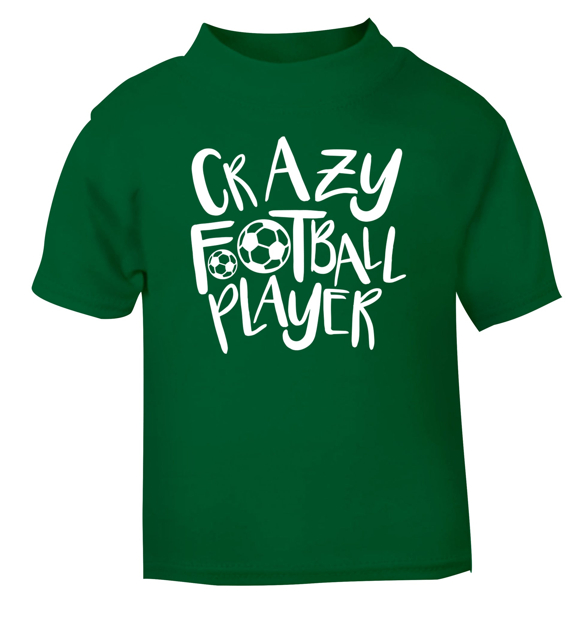 Crazy football player green Baby Toddler Tshirt 2 Years