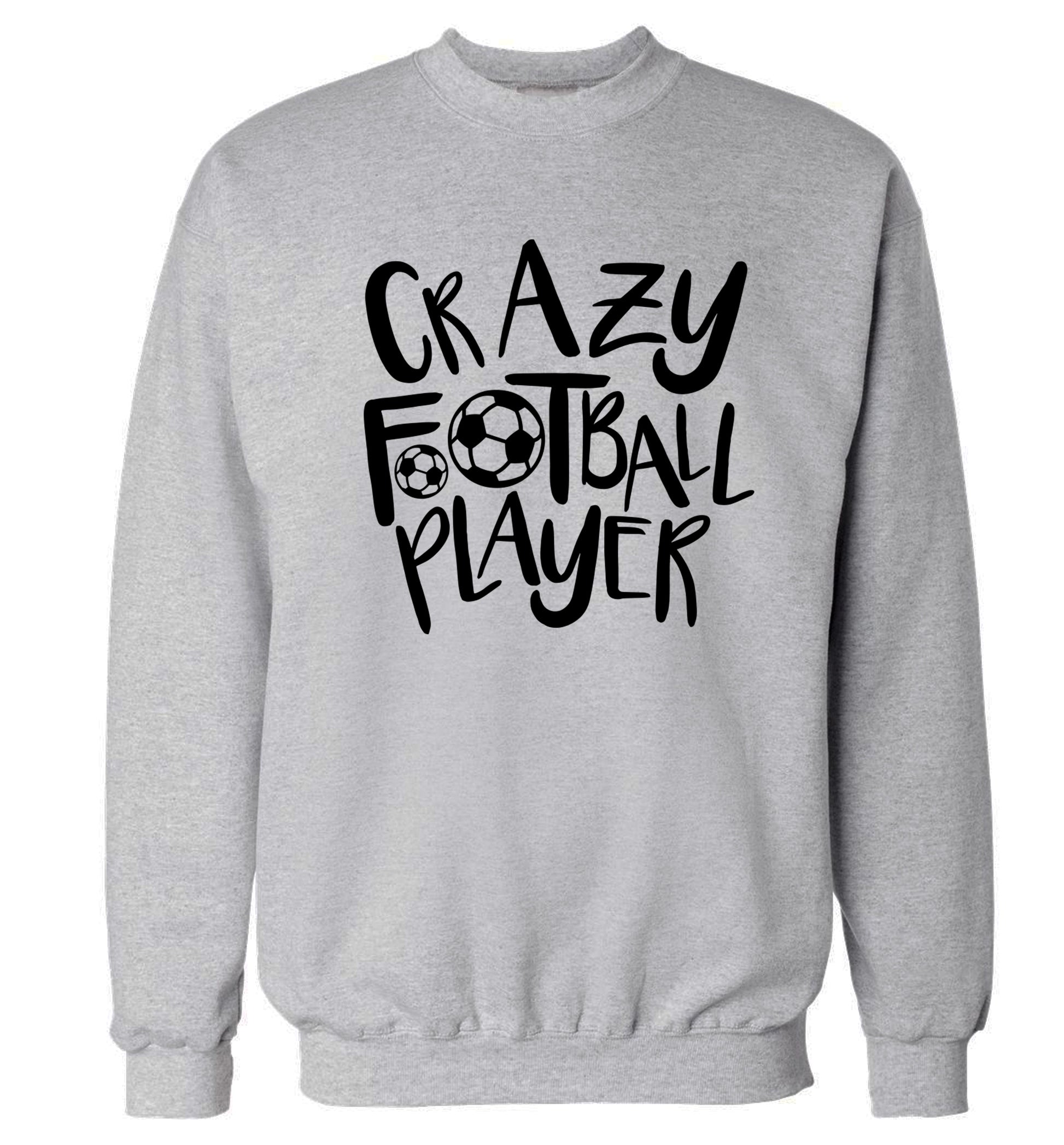 Crazy football player Adult's unisexgrey Sweater 2XL