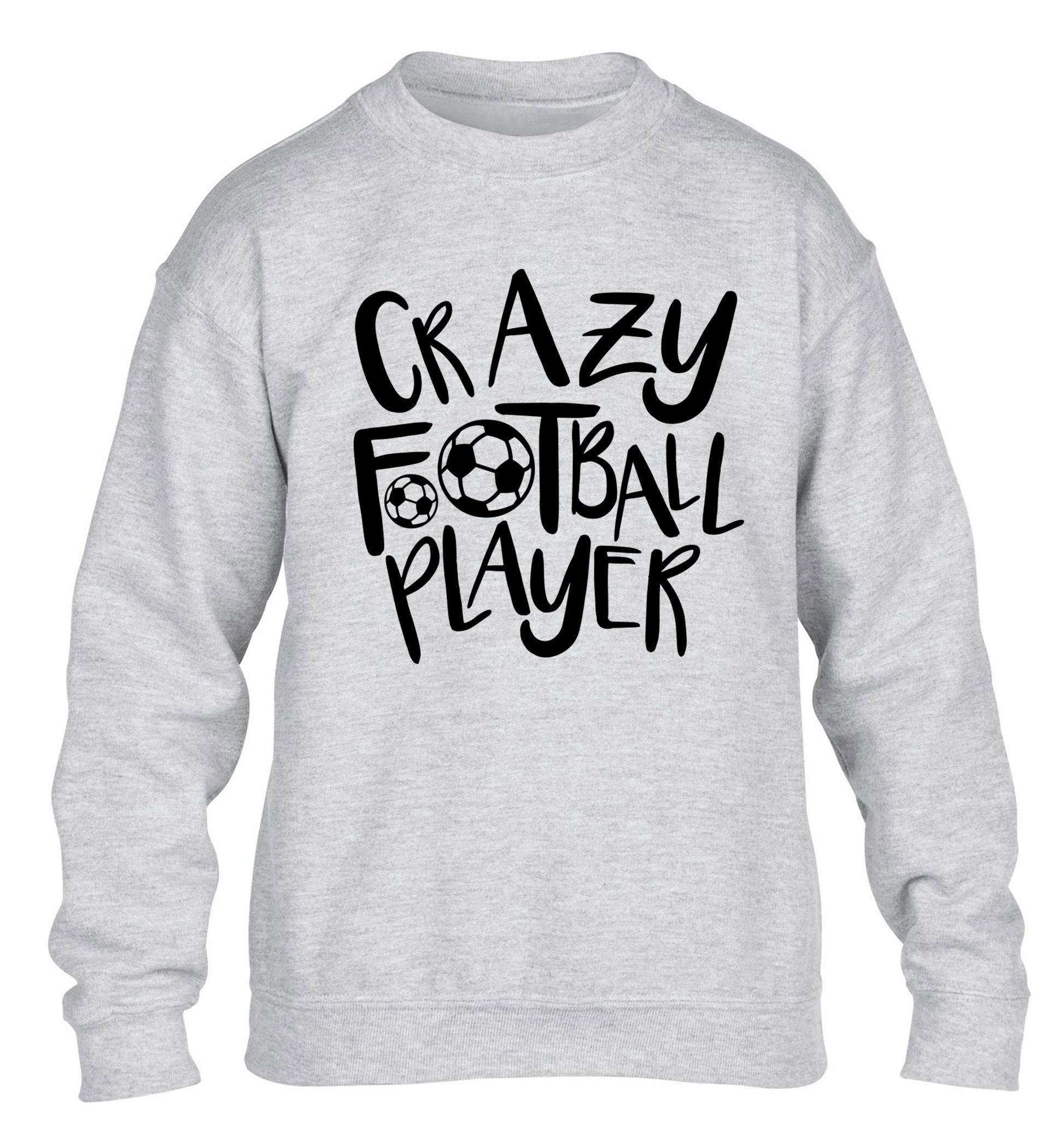 Crazy football player children's grey sweater 12-14 Years