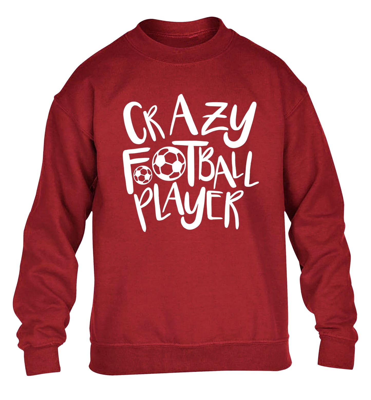Crazy football player children's grey sweater 12-14 Years