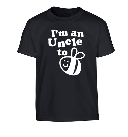 I'm an uncle to be Children's black Tshirt 12-14 Years
