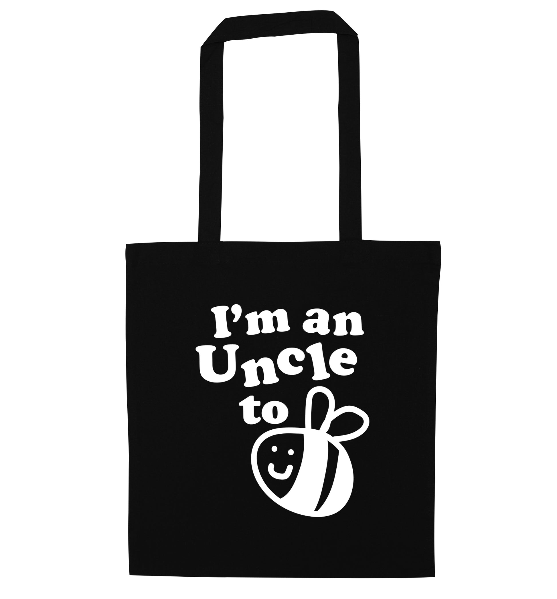 I'm an uncle to be black tote bag