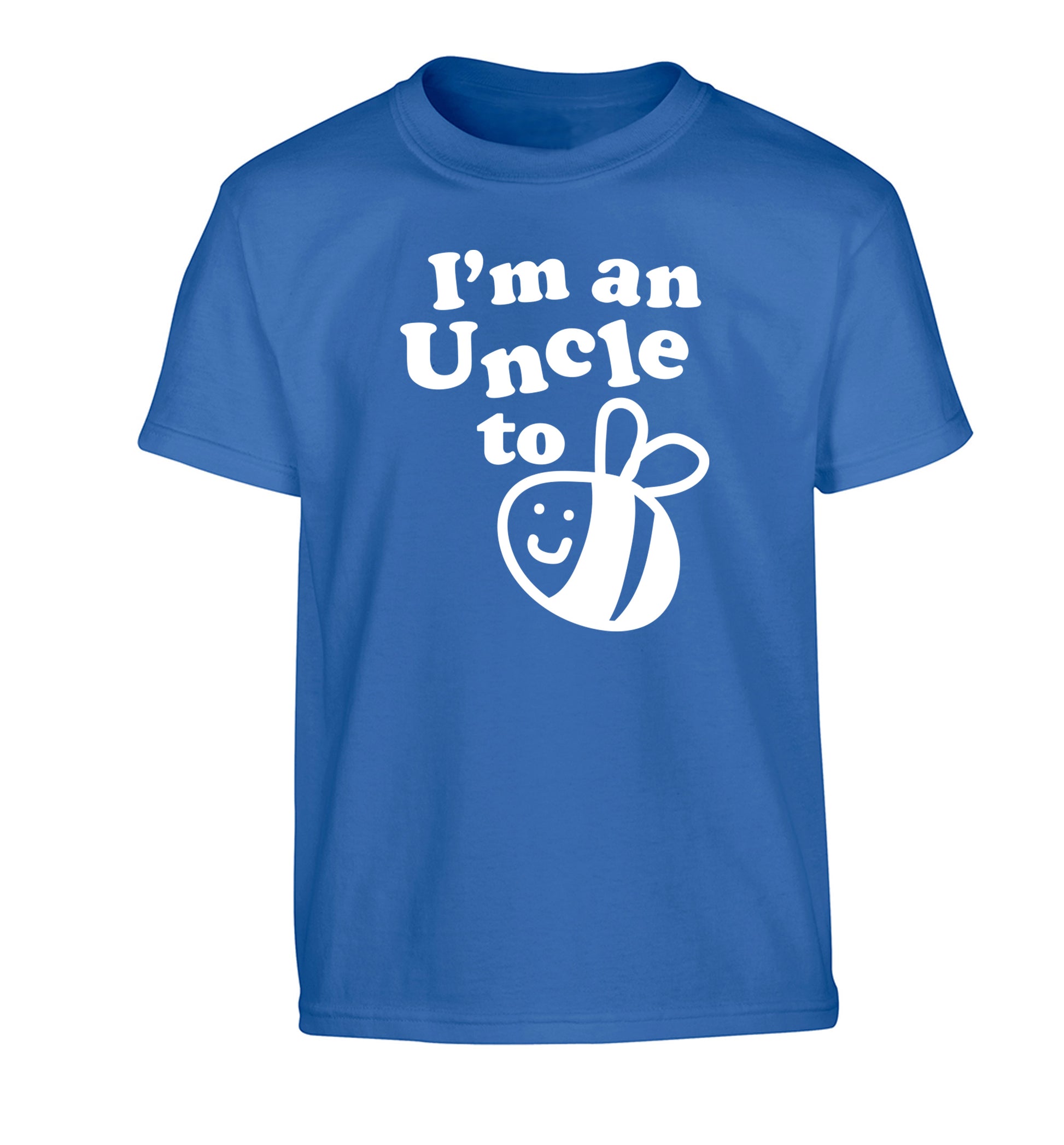 I'm an uncle to be Children's blue Tshirt 12-14 Years