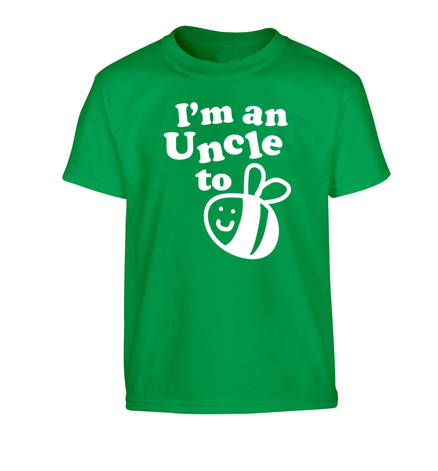 I'm an uncle to be Children's green Tshirt 12-14 Years