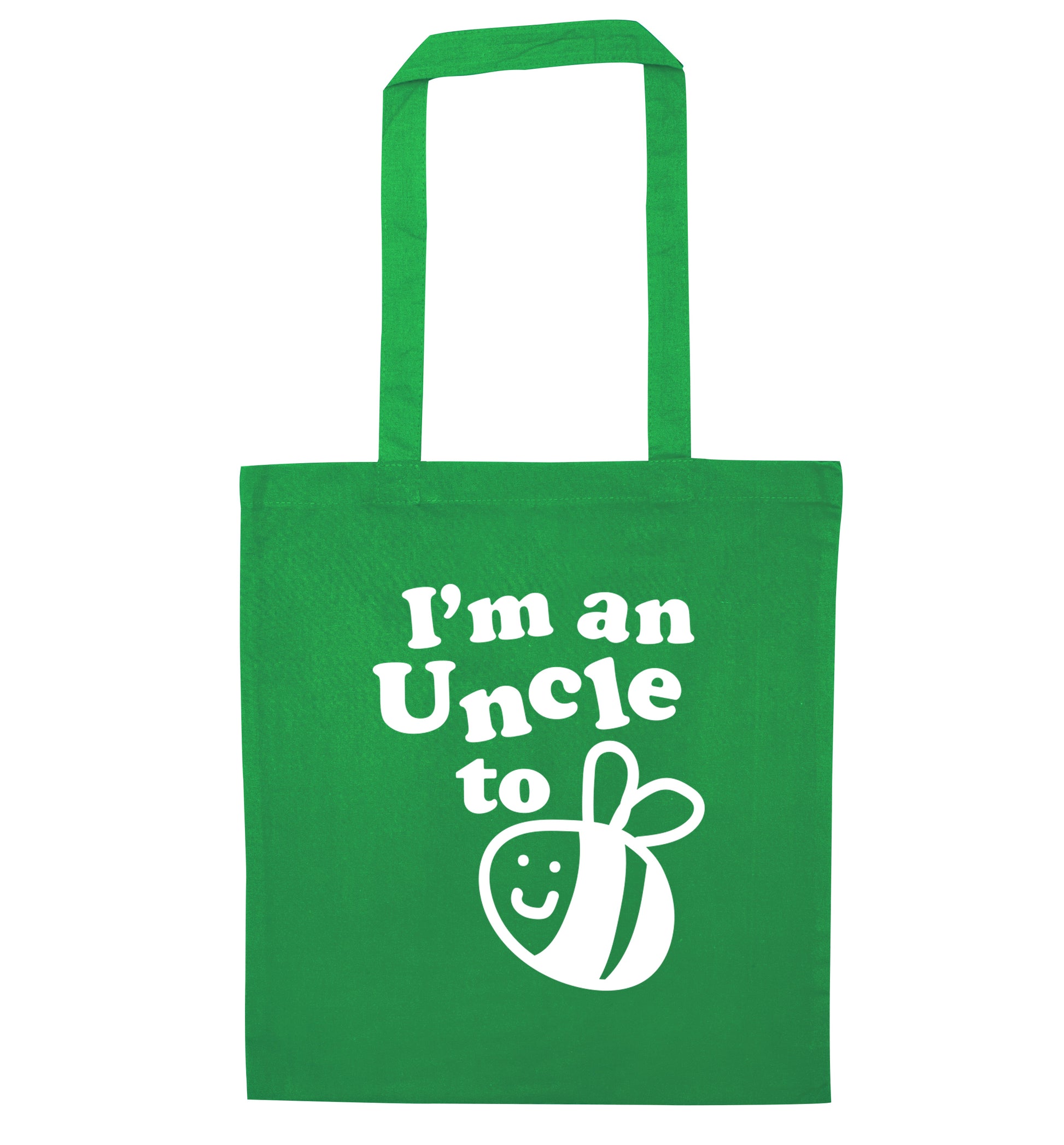 I'm an uncle to be green tote bag