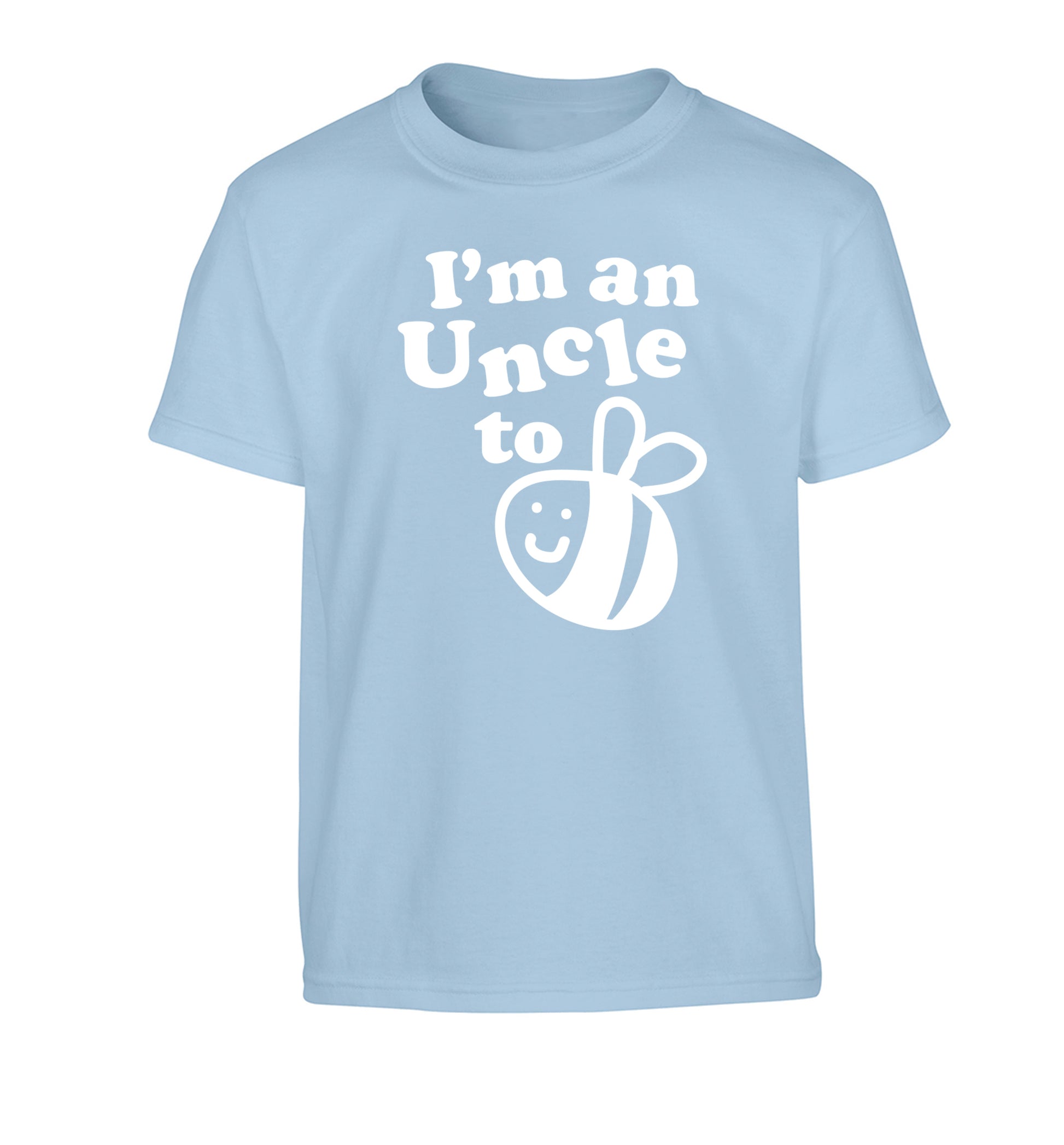 I'm an uncle to be Children's light blue Tshirt 12-14 Years