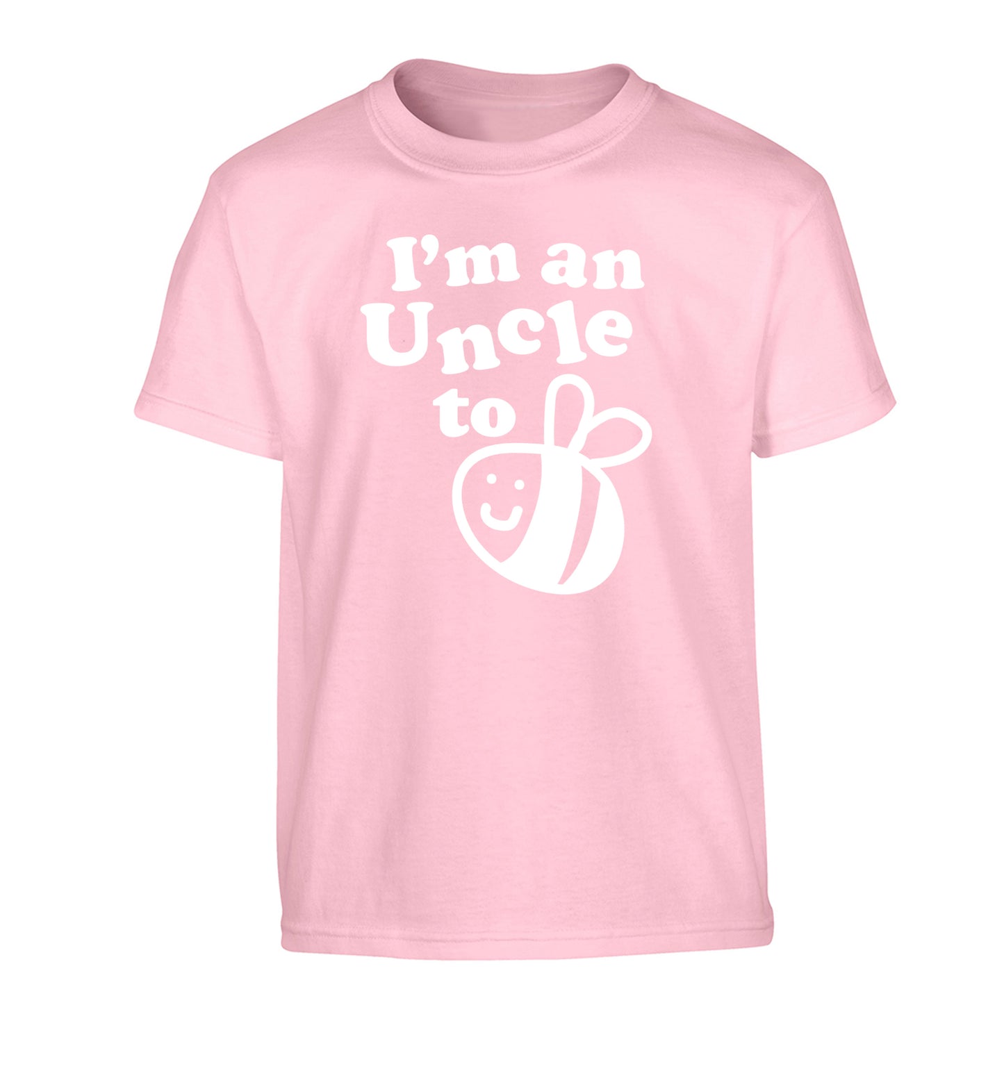 I'm an uncle to be Children's light pink Tshirt 12-14 Years
