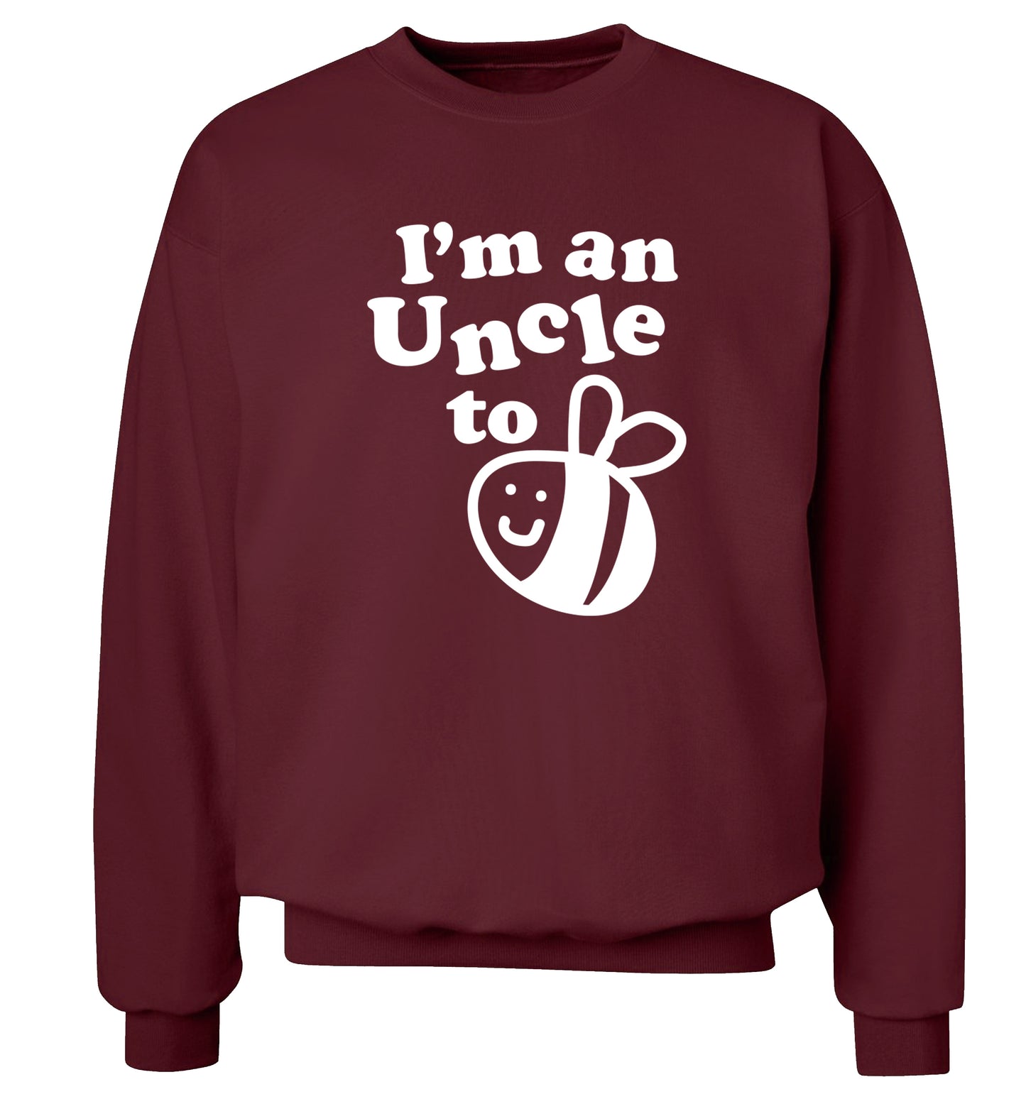 I'm an uncle to be Adult's unisex maroon Sweater 2XL