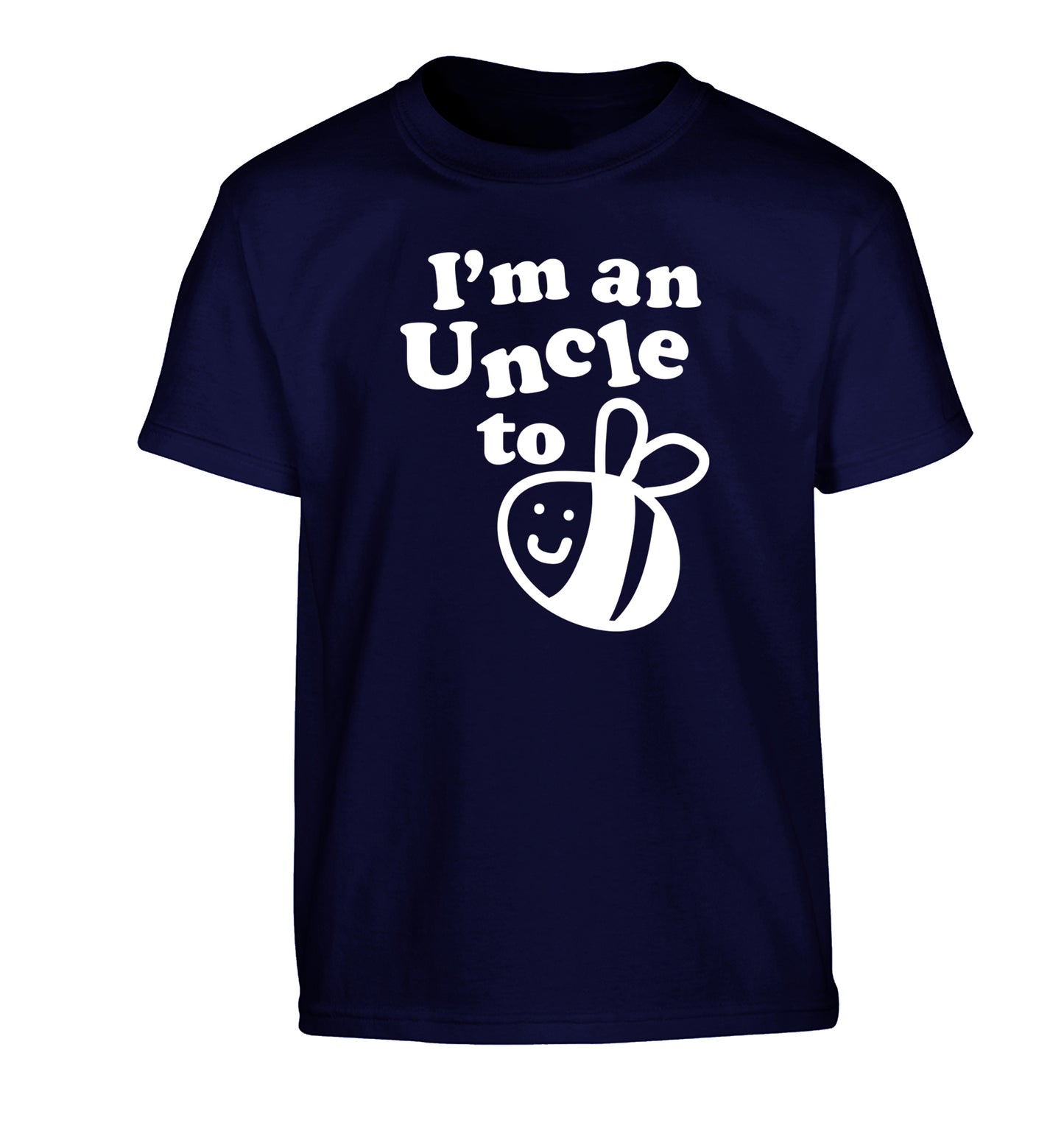 I'm an uncle to be Children's navy Tshirt 12-14 Years