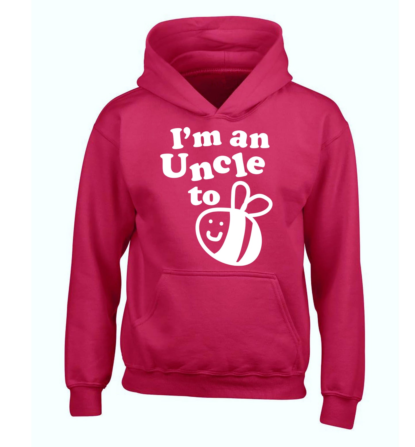 I'm an uncle to be children's pink hoodie 12-14 Years