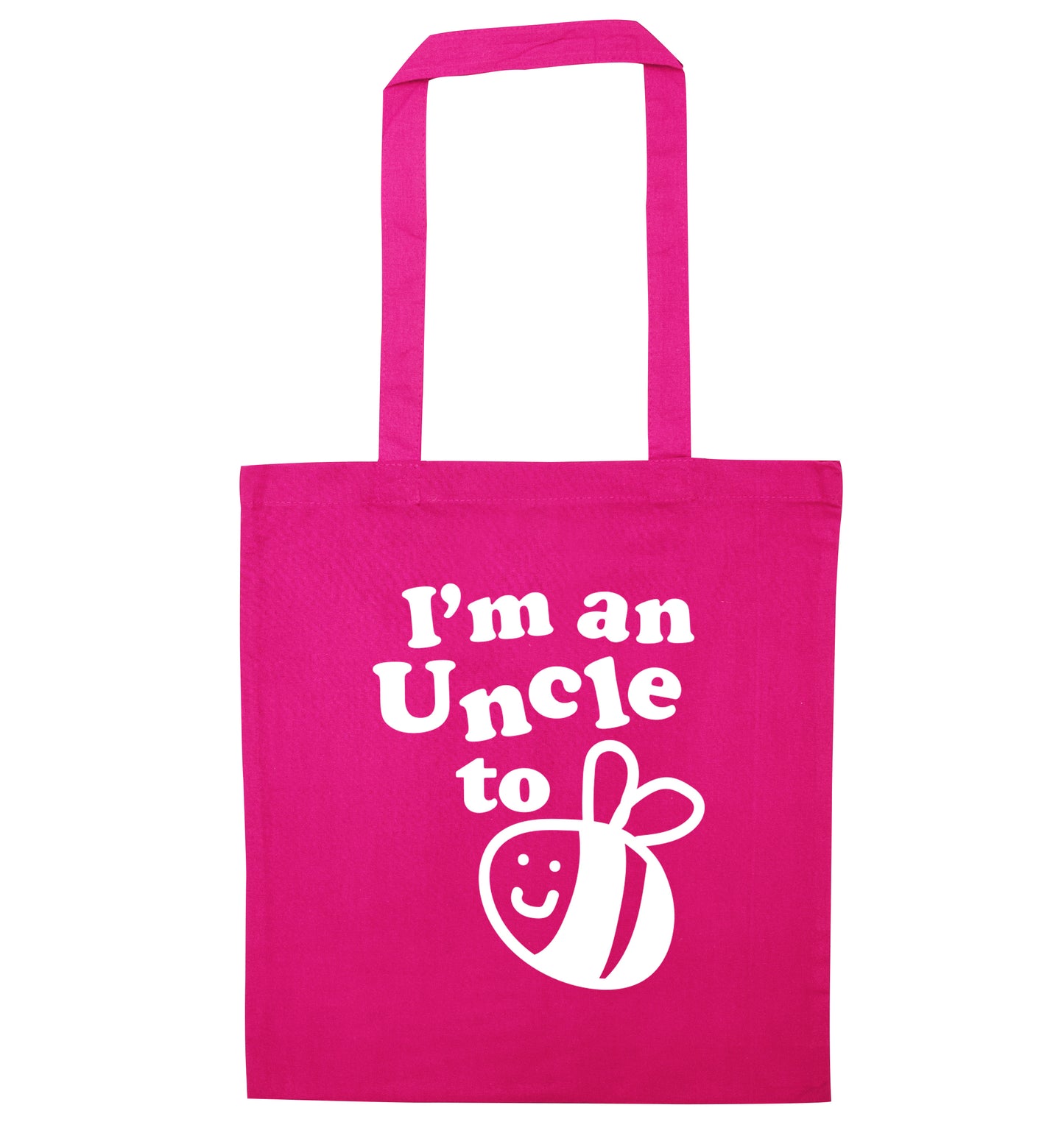 I'm an uncle to be pink tote bag